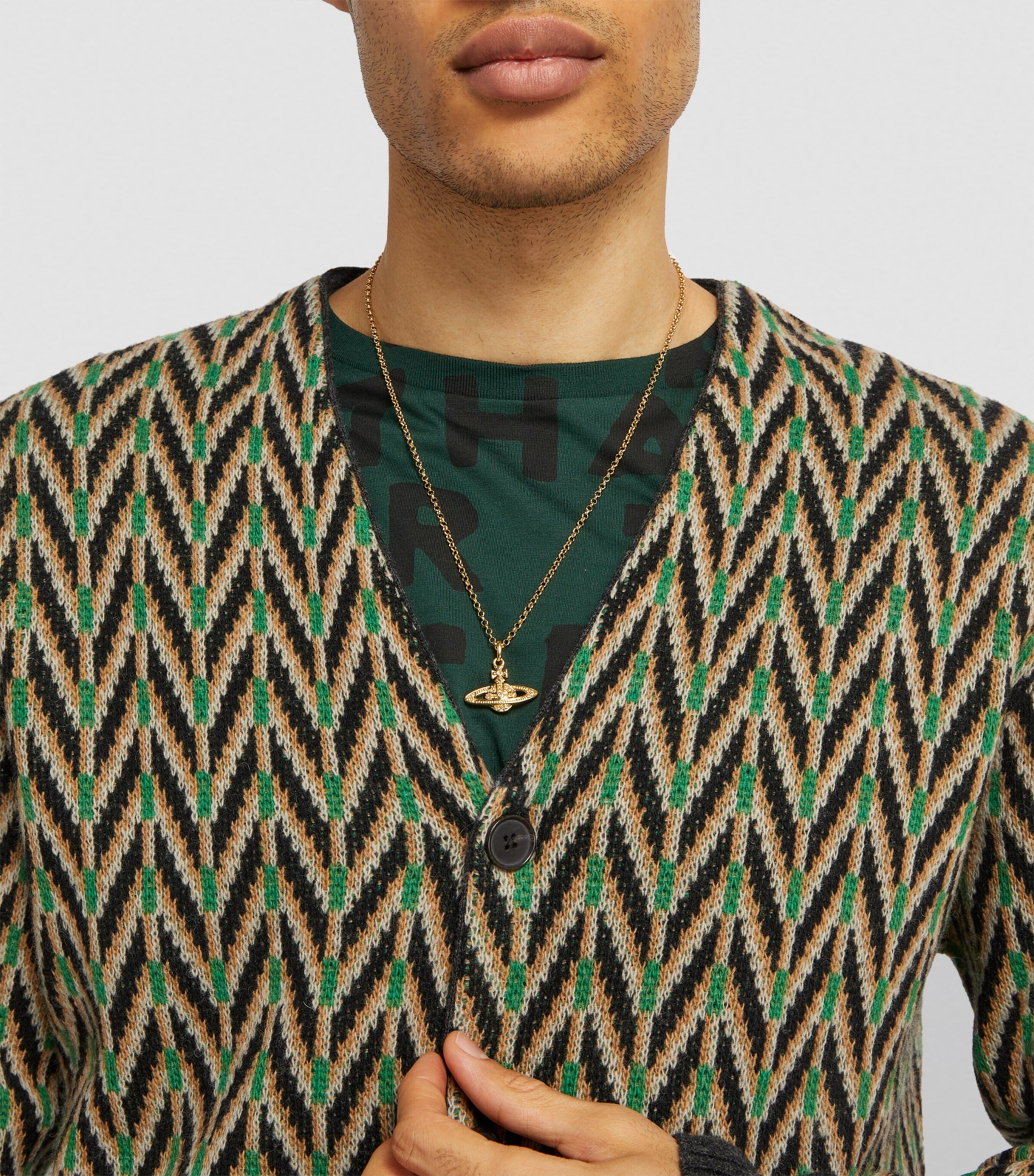 Vivienne Westwood Crystal Bas Relief Necklace Gold Light Image 2