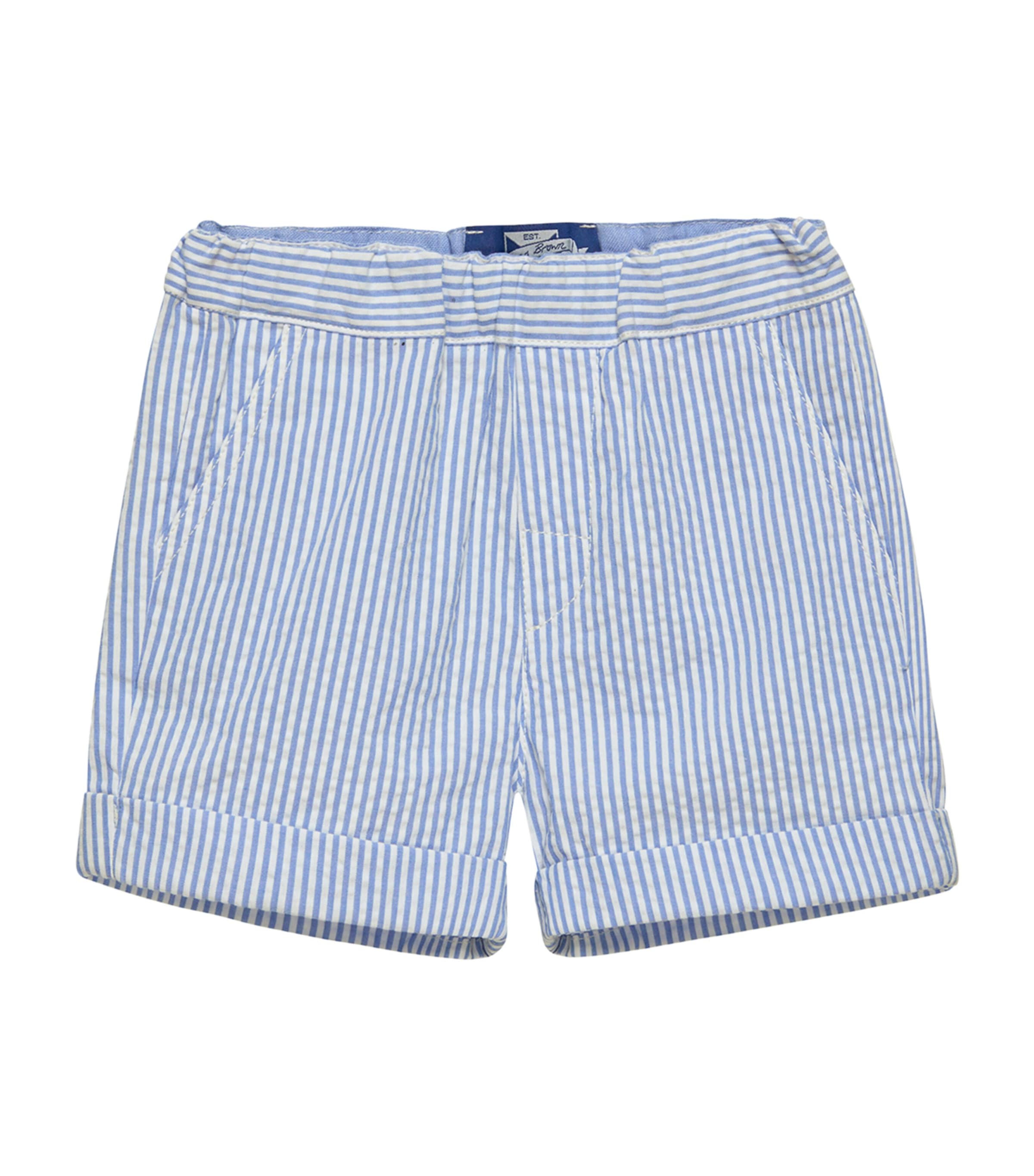 Cotton Charlie Shorts (3-24 Months) BLUE STRIPE Image 1