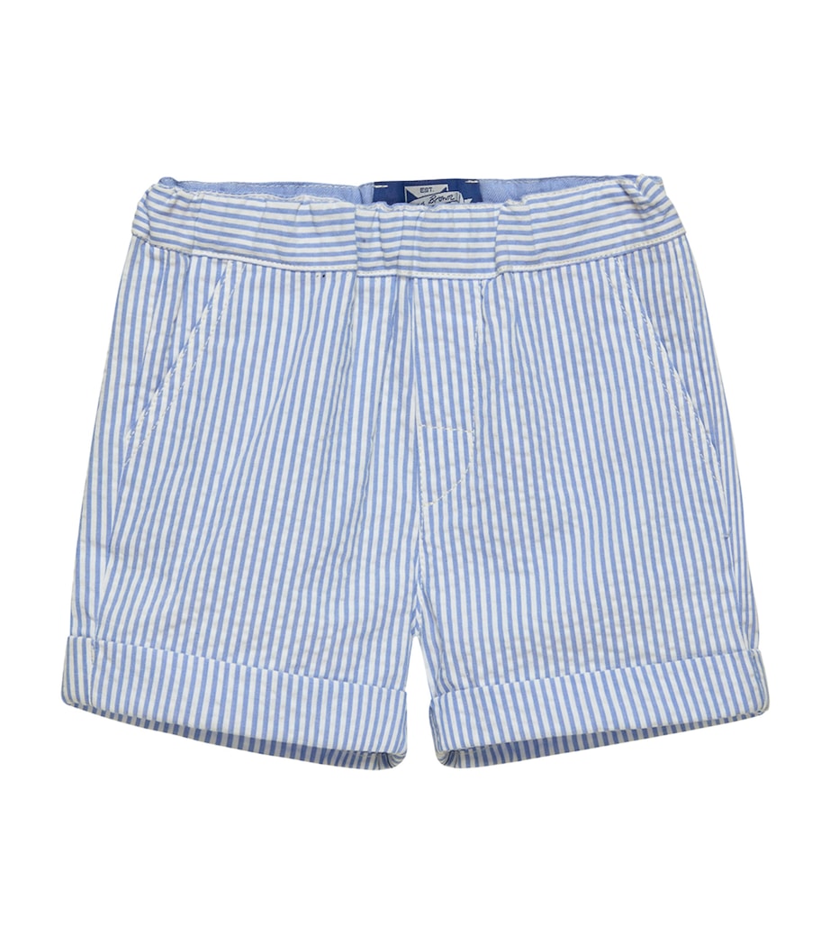 Cotton Charlie Shorts (3-24 Months) BLUE STRIPE Image 1