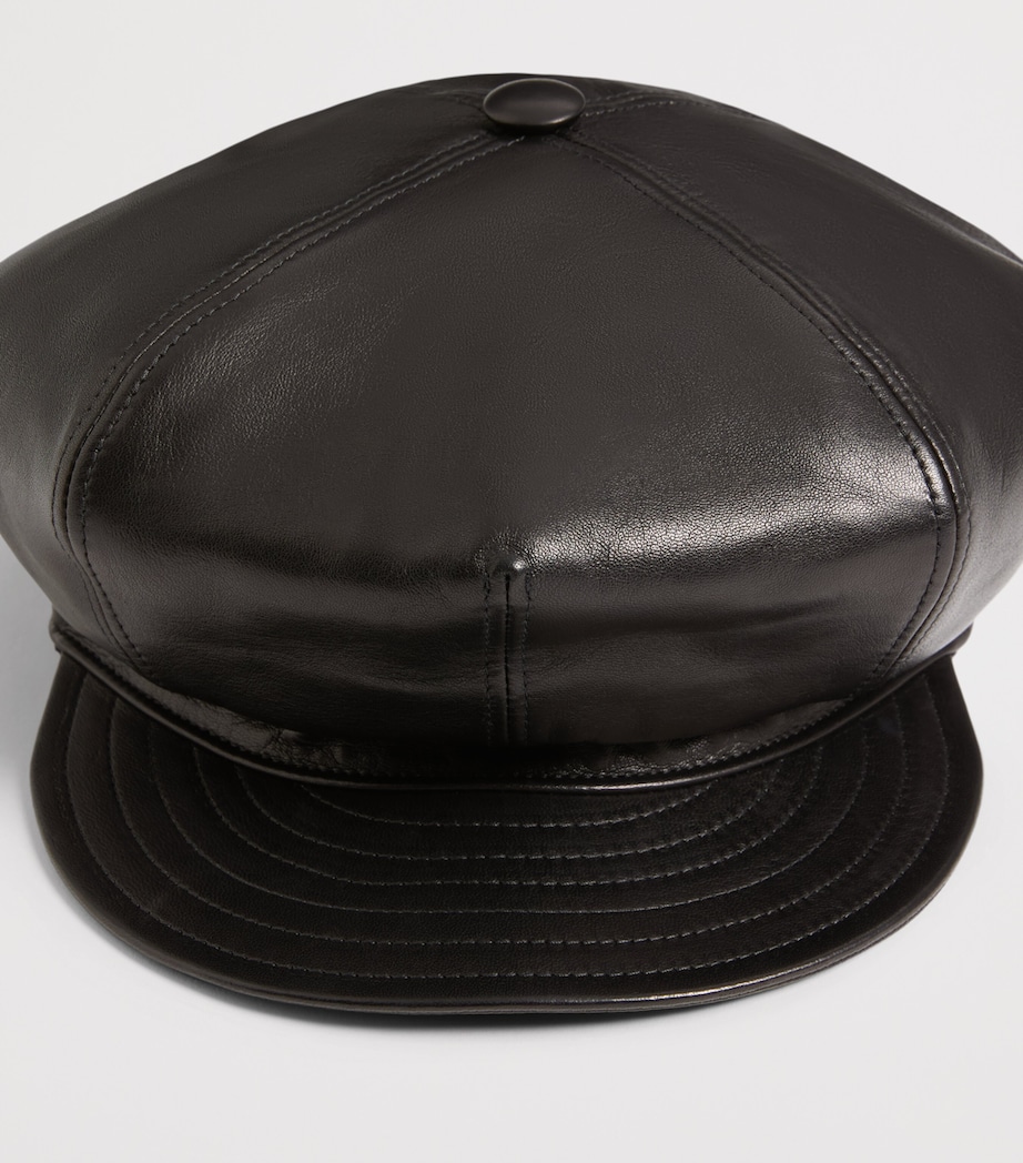 Leather VLogo Signature Beret FV0 Image 5