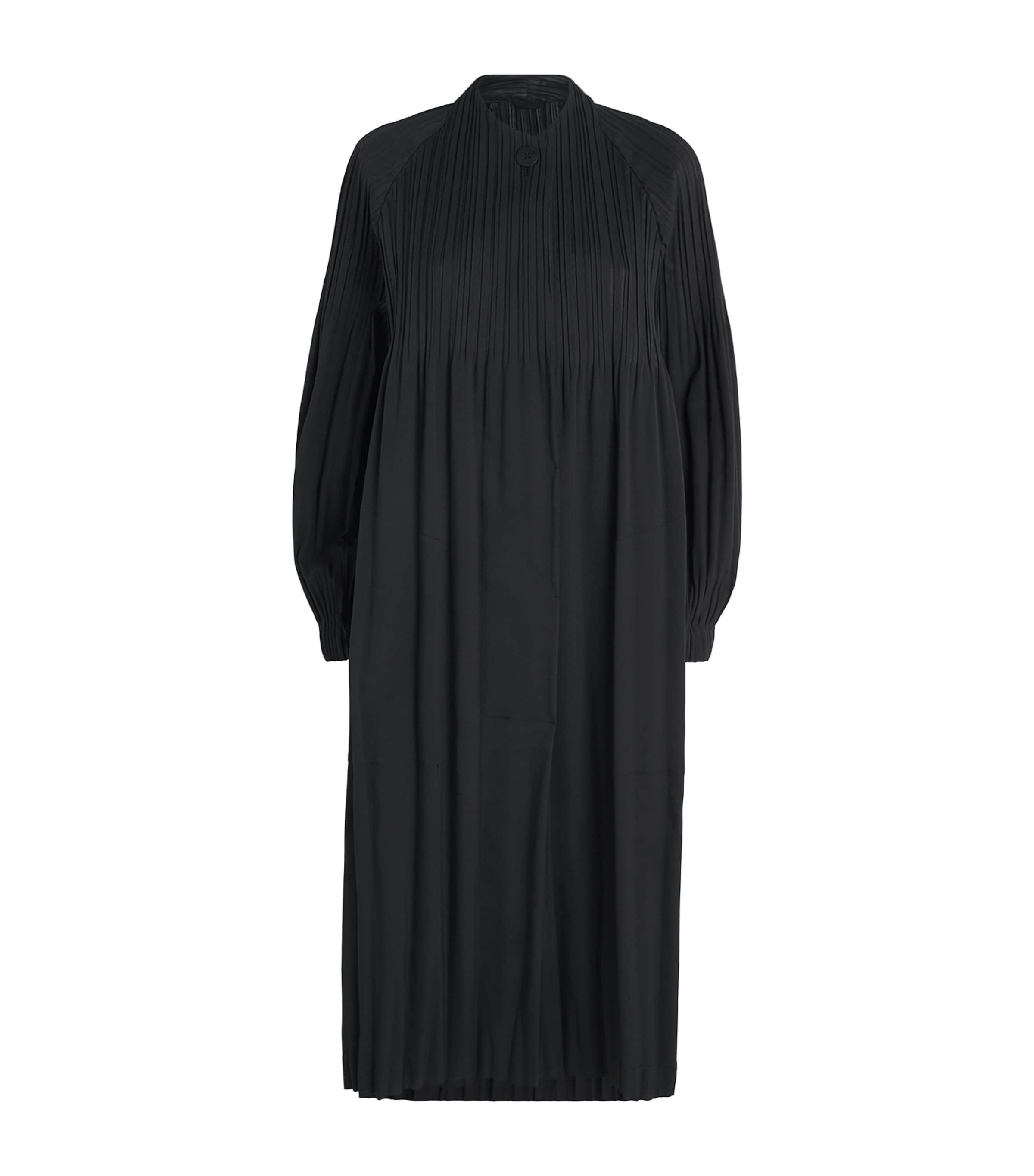 Shop Issey Miyake Smooth Coat Pea Coat In Black