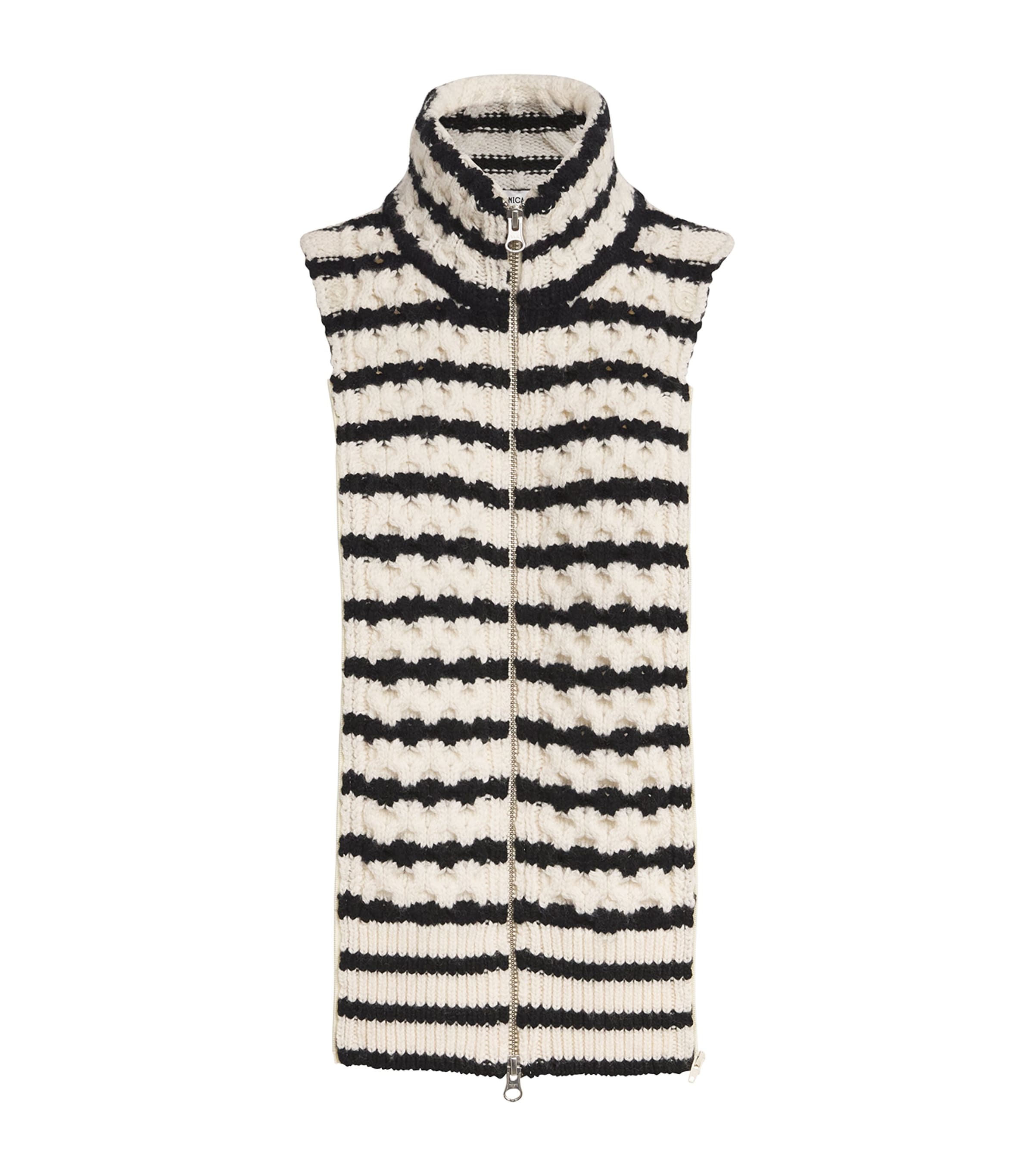 Veronica Beard Wool Striped Upstate Dickey