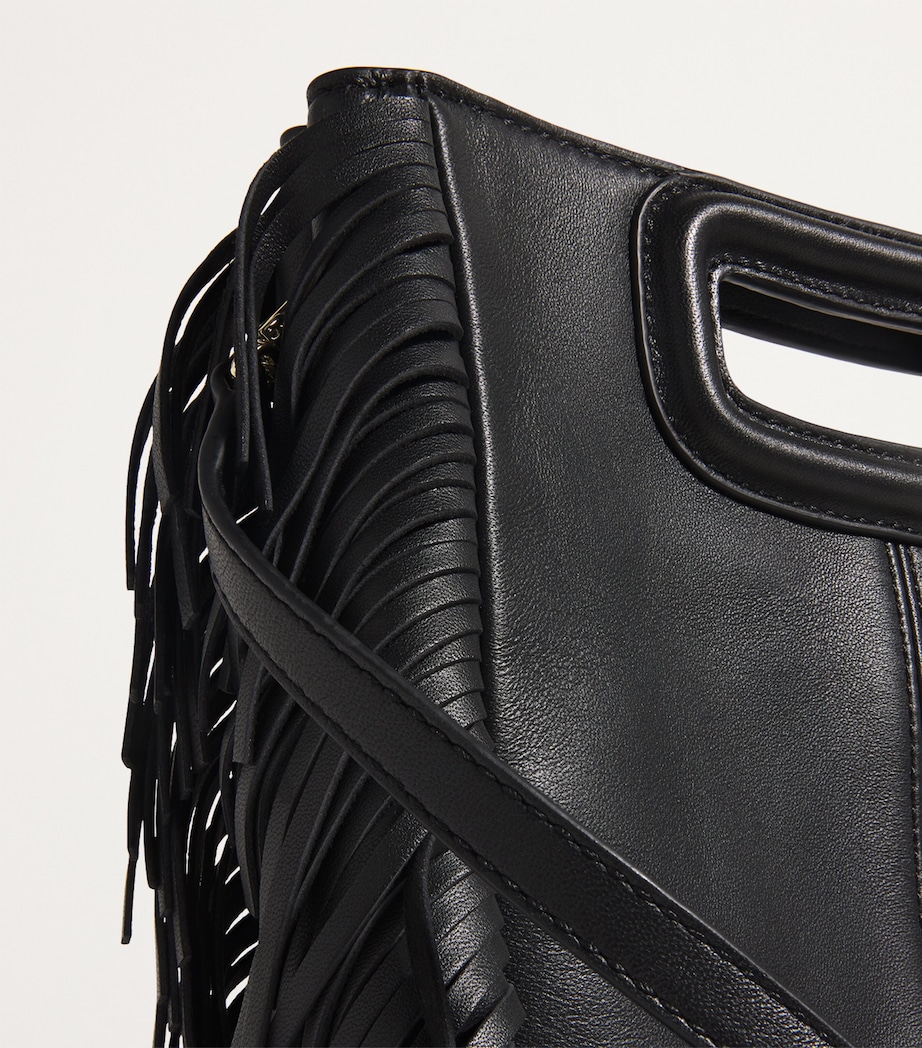 Maje Leather M Top-Handle Bag Black Image 4