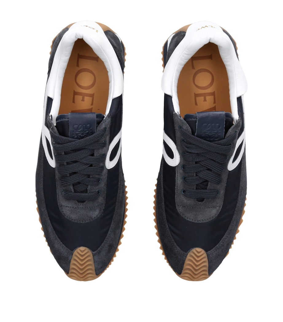 Suede-Panel Flow Runner Sneakers BLUE/DARK Image 4