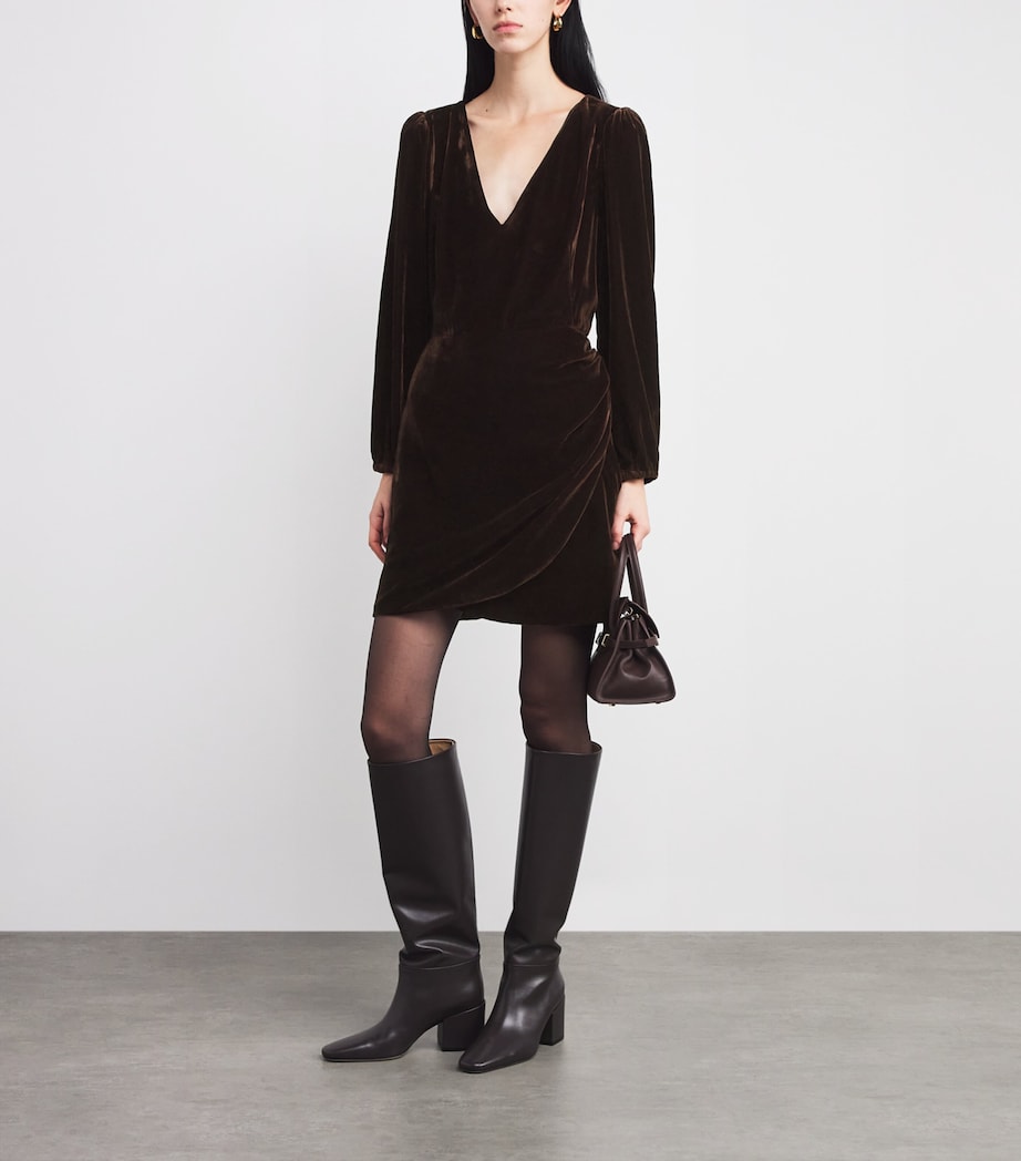 Velvet Lawry Mini Dress AUBERGINE Image 2