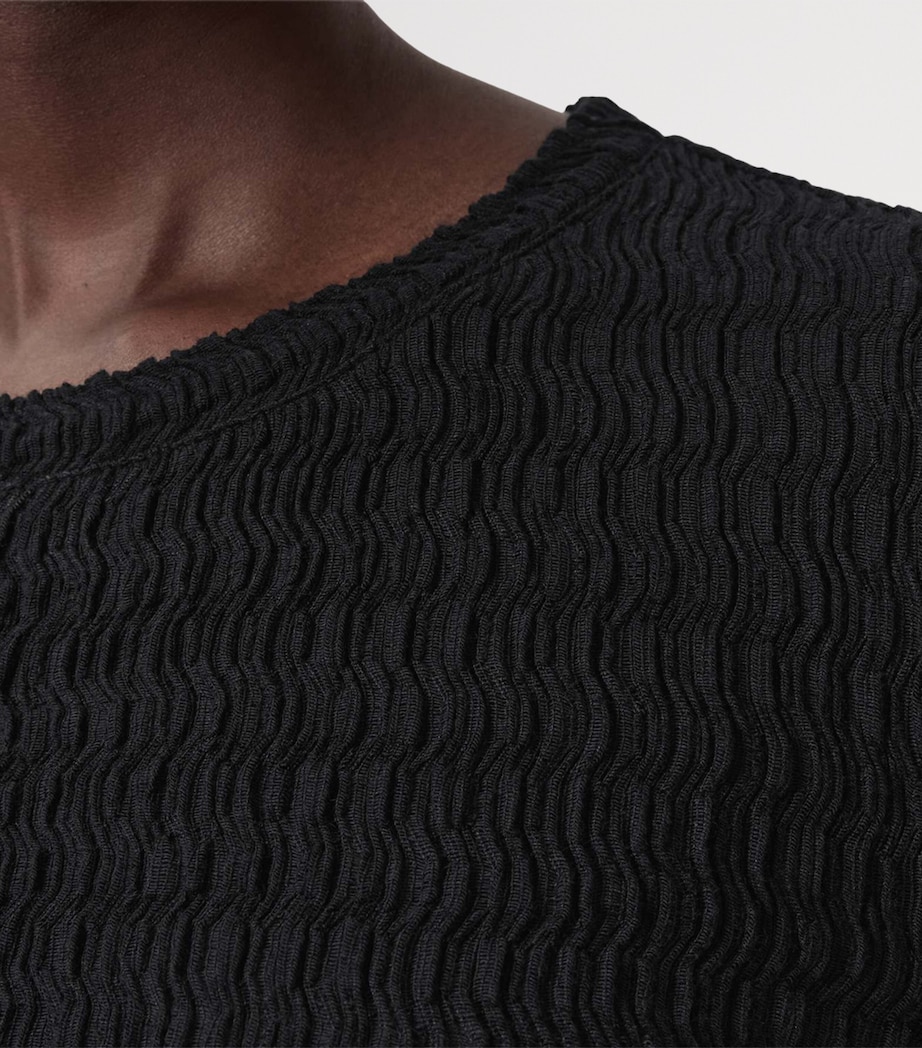 Cotton-Blend West Long-Sleeve Top BLACK Image 6