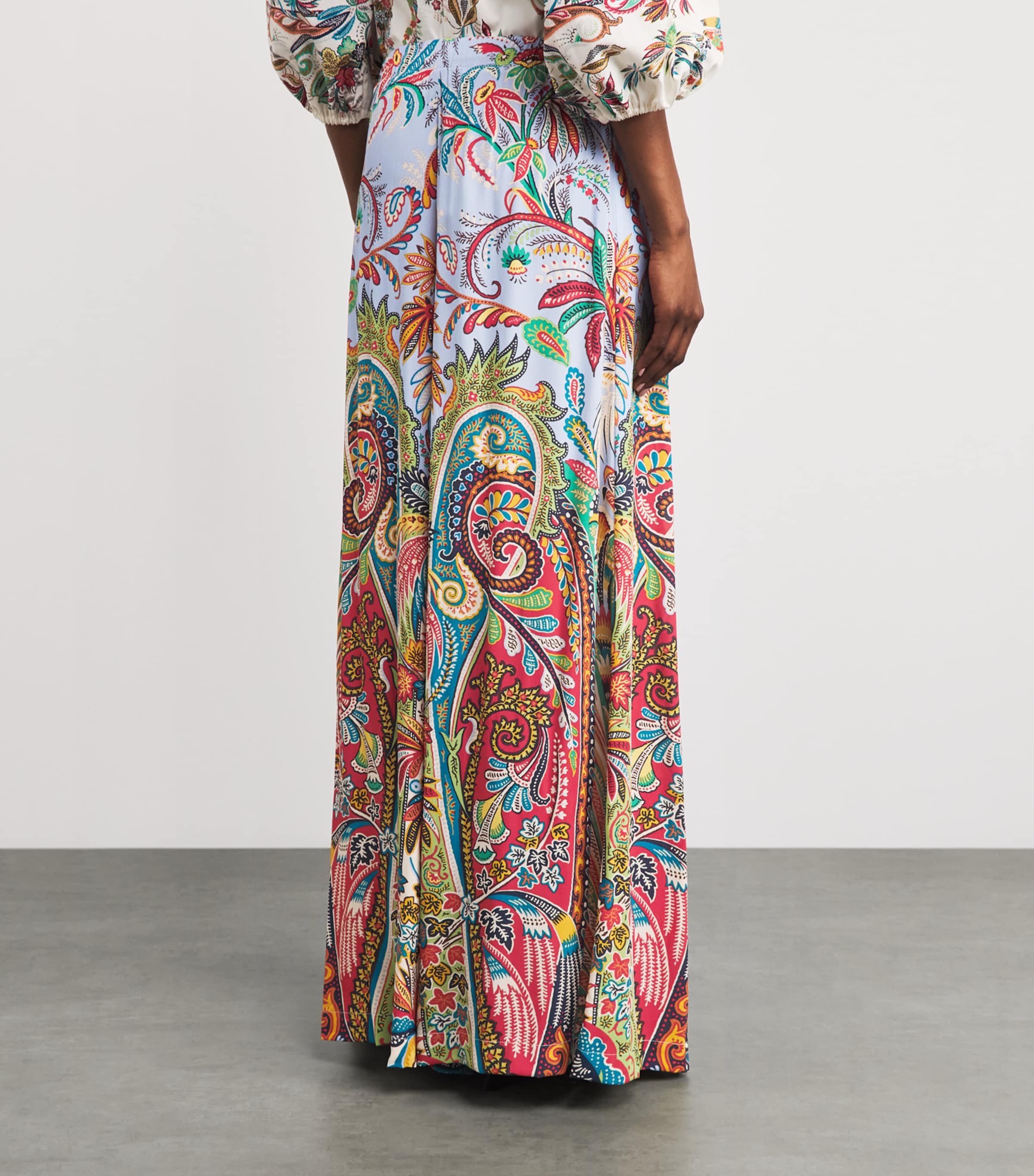 Etro Womens Paisley Split-Leg Trousers Prnt/pl Blu Bs Image 5
