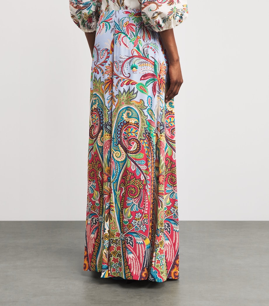 Etro Womens Paisley Split-Leg Trousers Prnt/pl Blu Bs Image 5