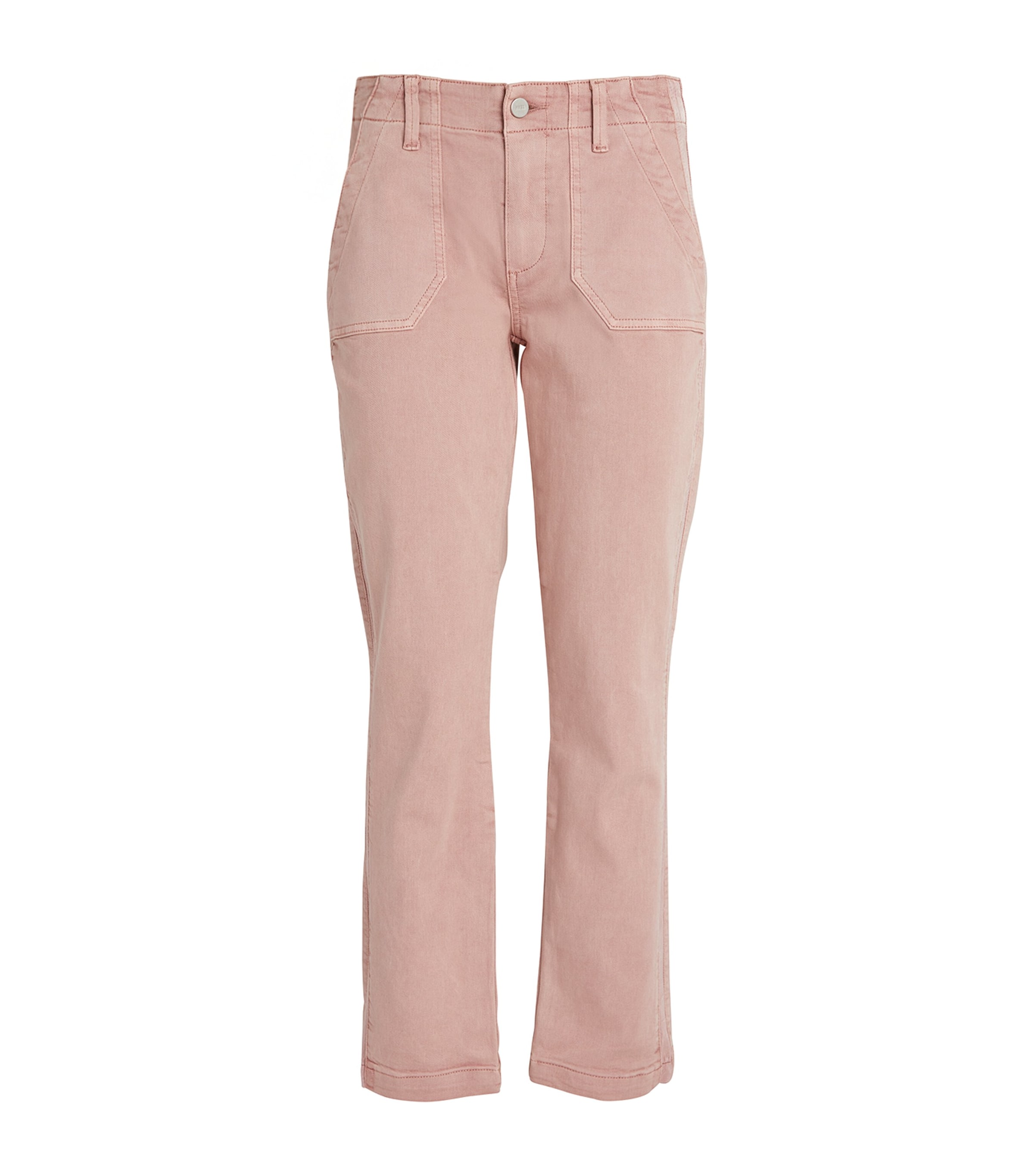 Shop Paige Mayslie Straight Jeans In Pink