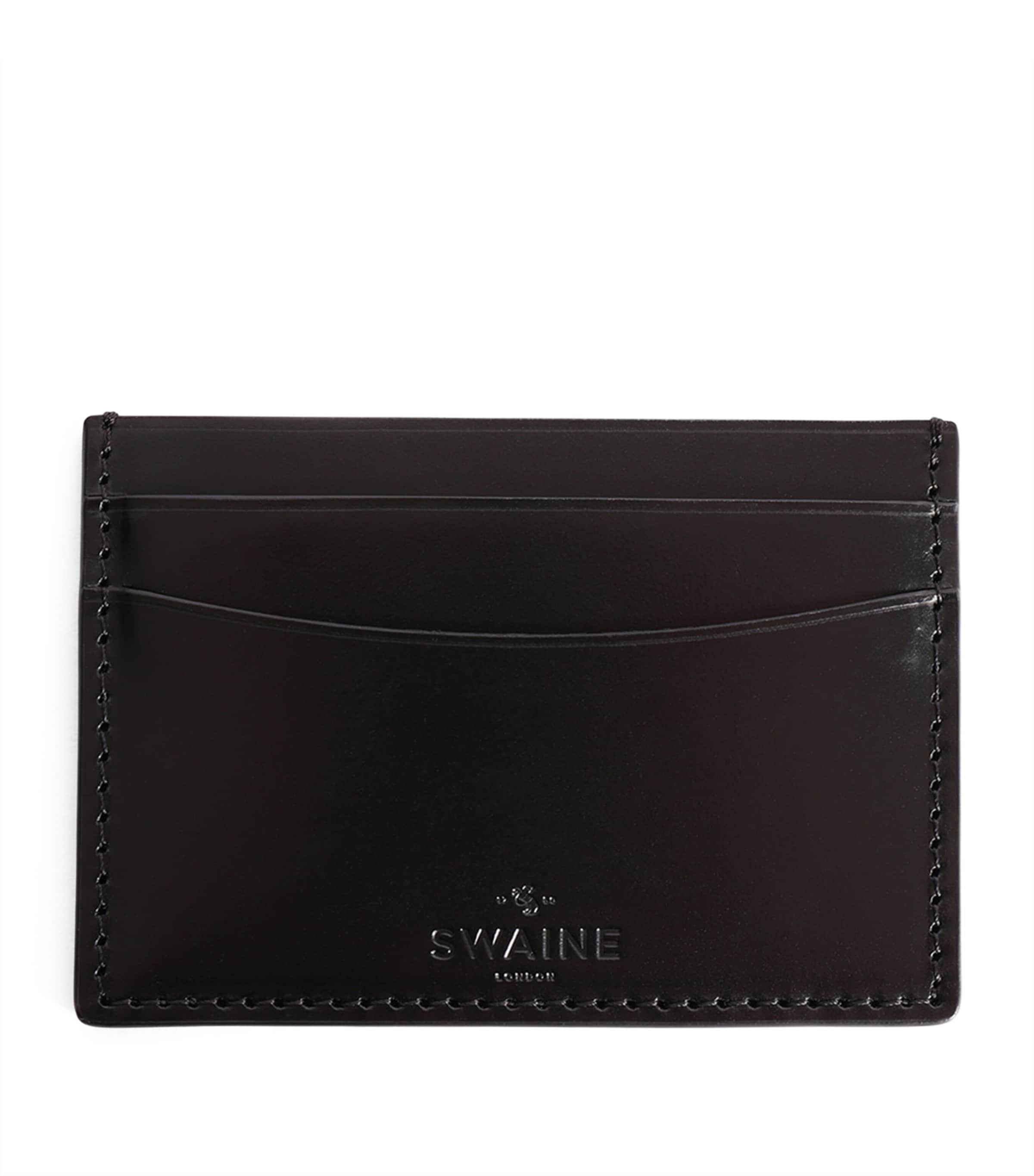 Swaine Leather Card Holder Black Image 1