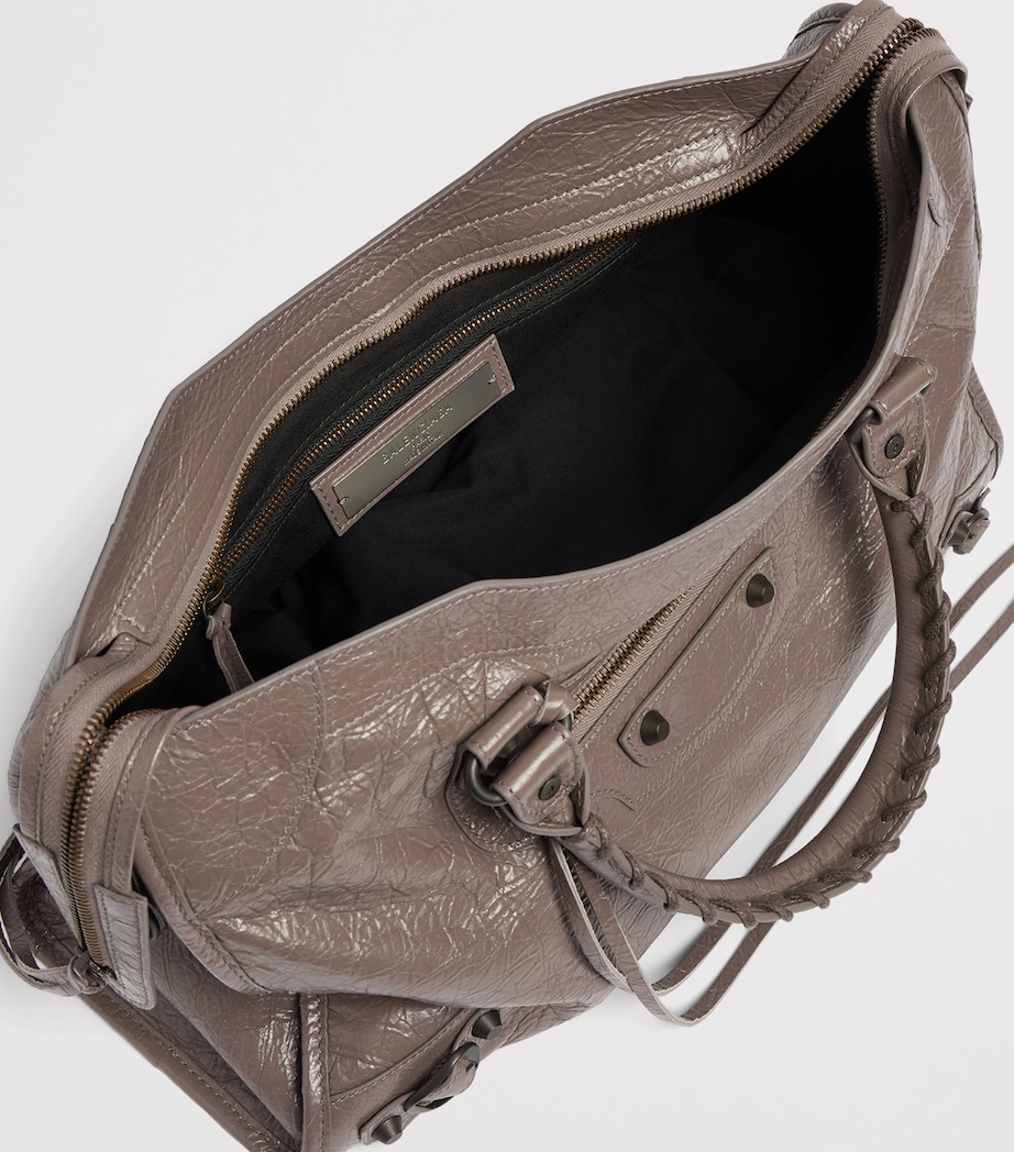 Balenciaga Womens Medium Leather Le City Top-Handle Bag Image 7
