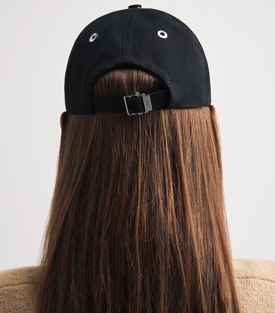 AMI Paris Embroidered Logo Baseball Cap Noir Image 4