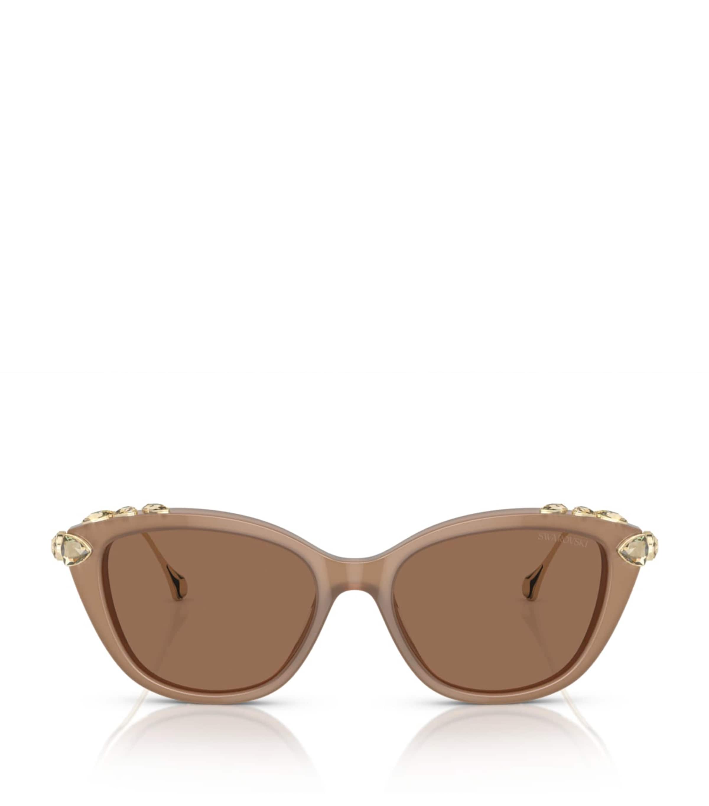 Swarovski Embellished Sk6010 Sunglasses In Brown