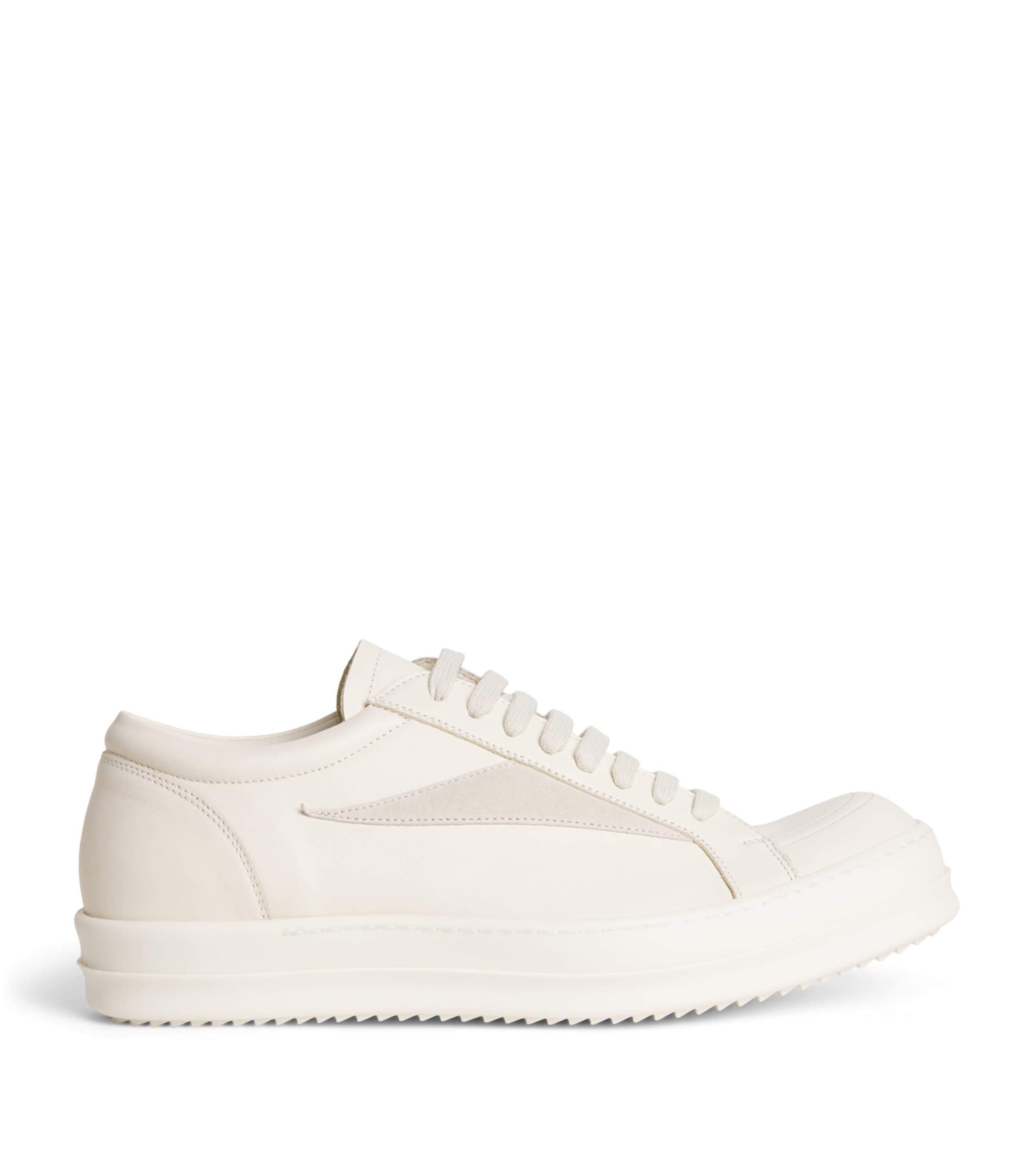 Rick Owens Leather Vintage Sneakers Milk/milk/milk Image 1