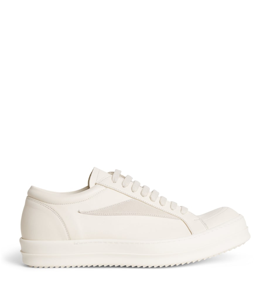 Rick Owens Leather Vintage Sneakers Milk/milk/milk Image 1