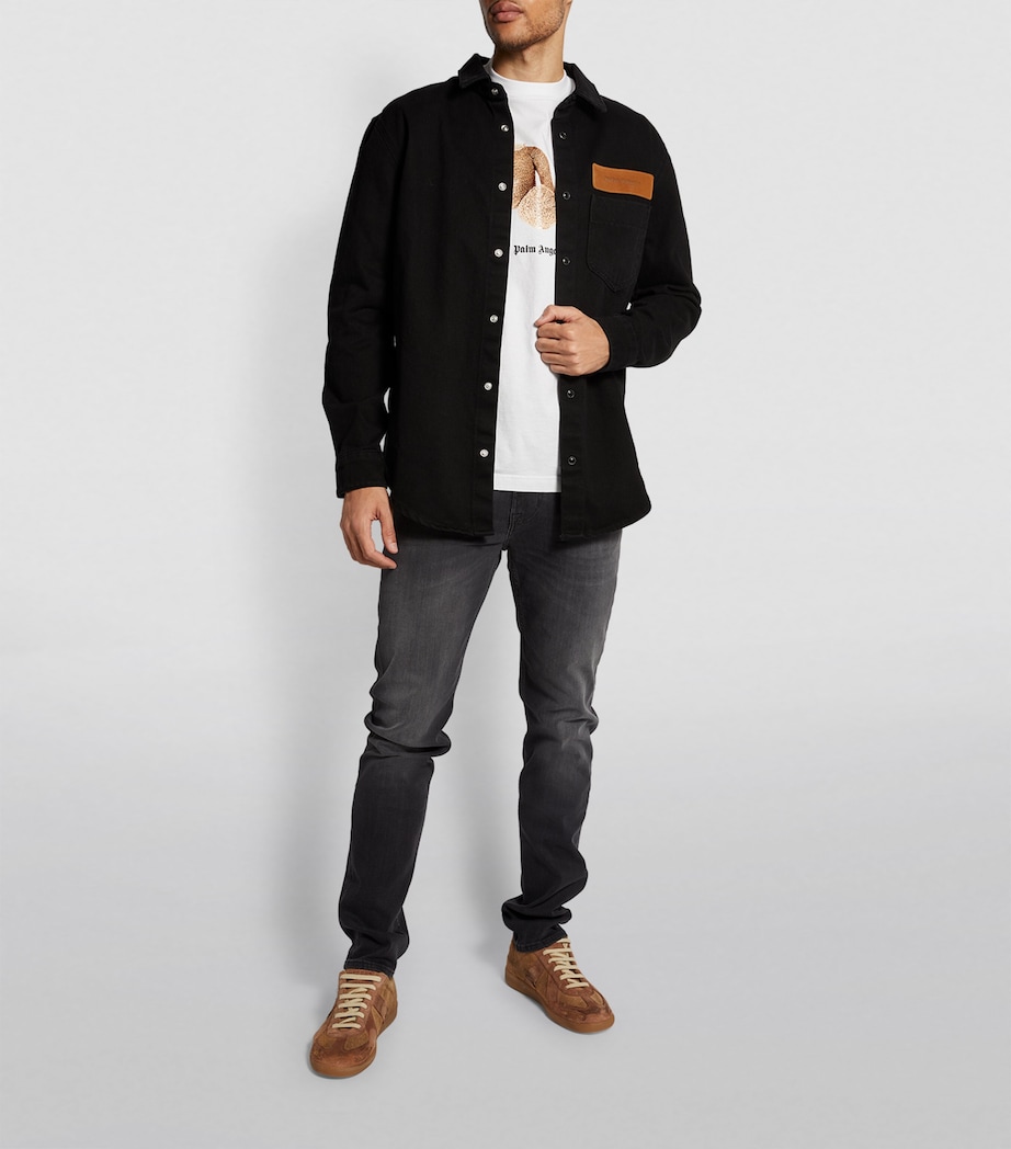 Slimmy Tapered Luxe Performance Jeans WASHED BLACK Image 2