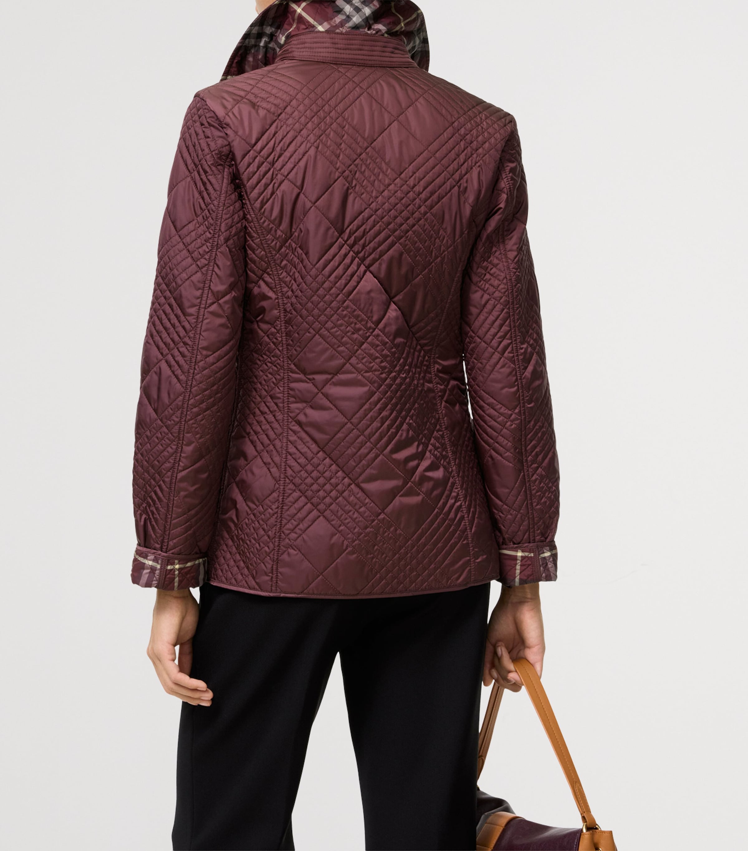 Burberry Womens Quilted Fernleigh Jacket Vineyard Red Image 4
