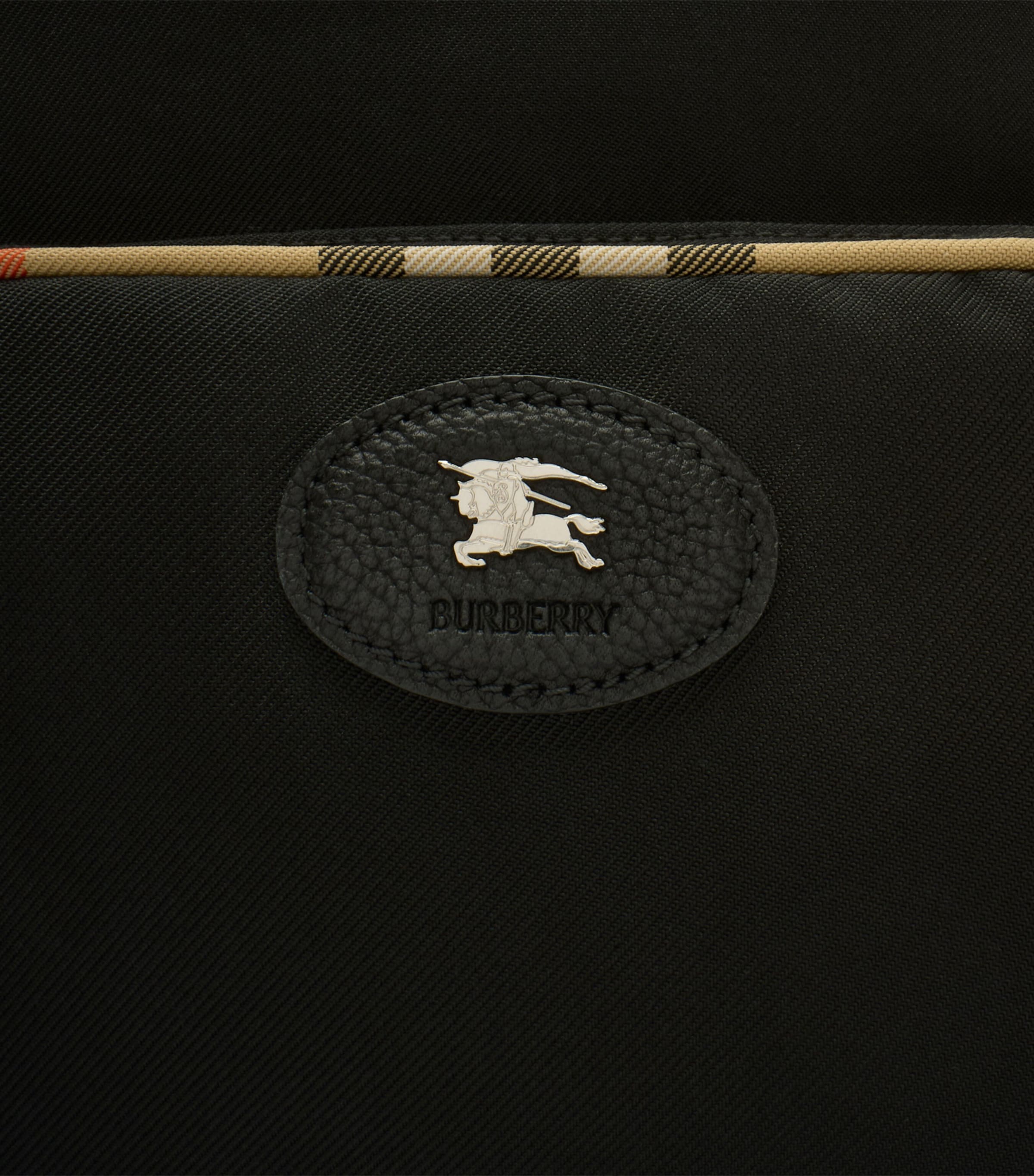 Burberry Check-Trim Backpack Black Image 5