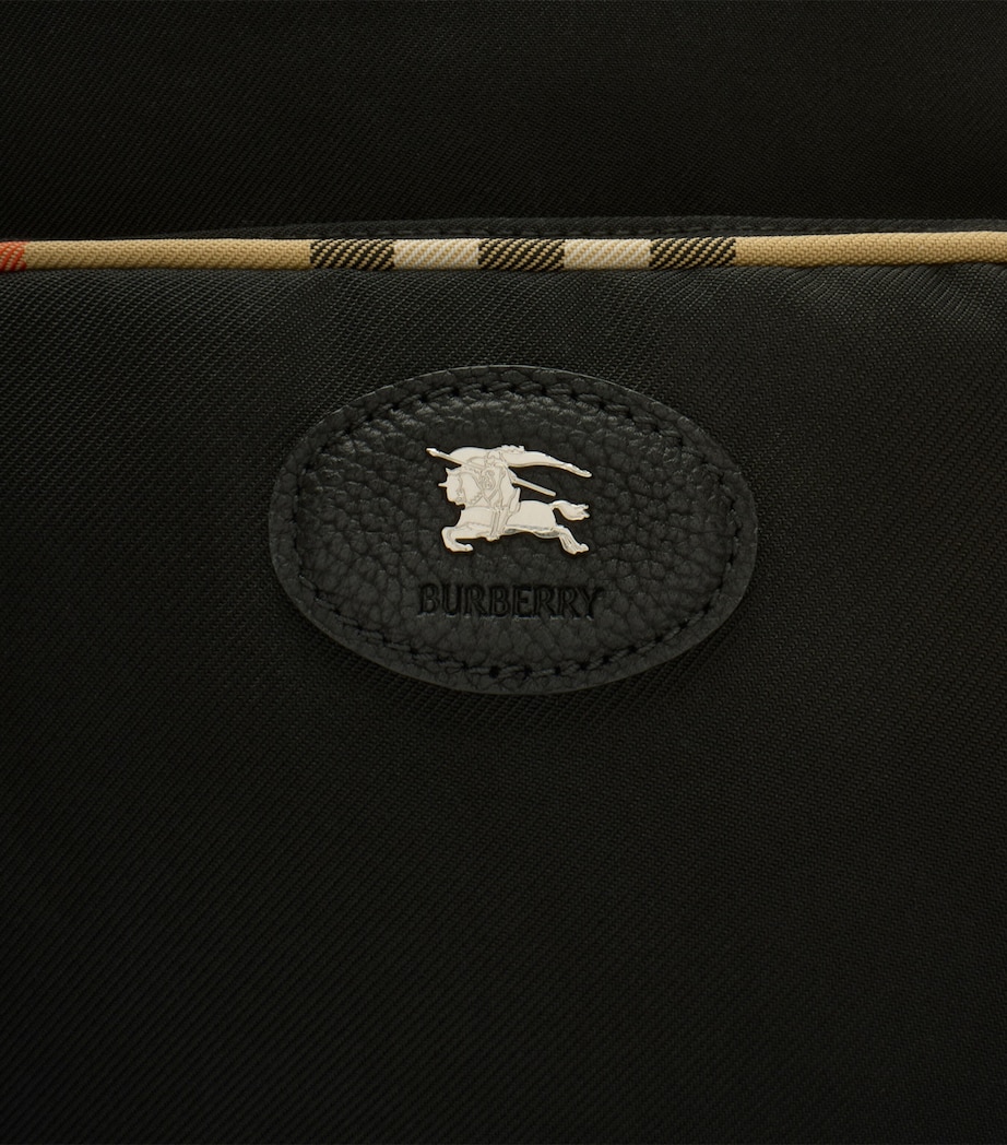 Burberry Check-Trim Backpack Black Image 5