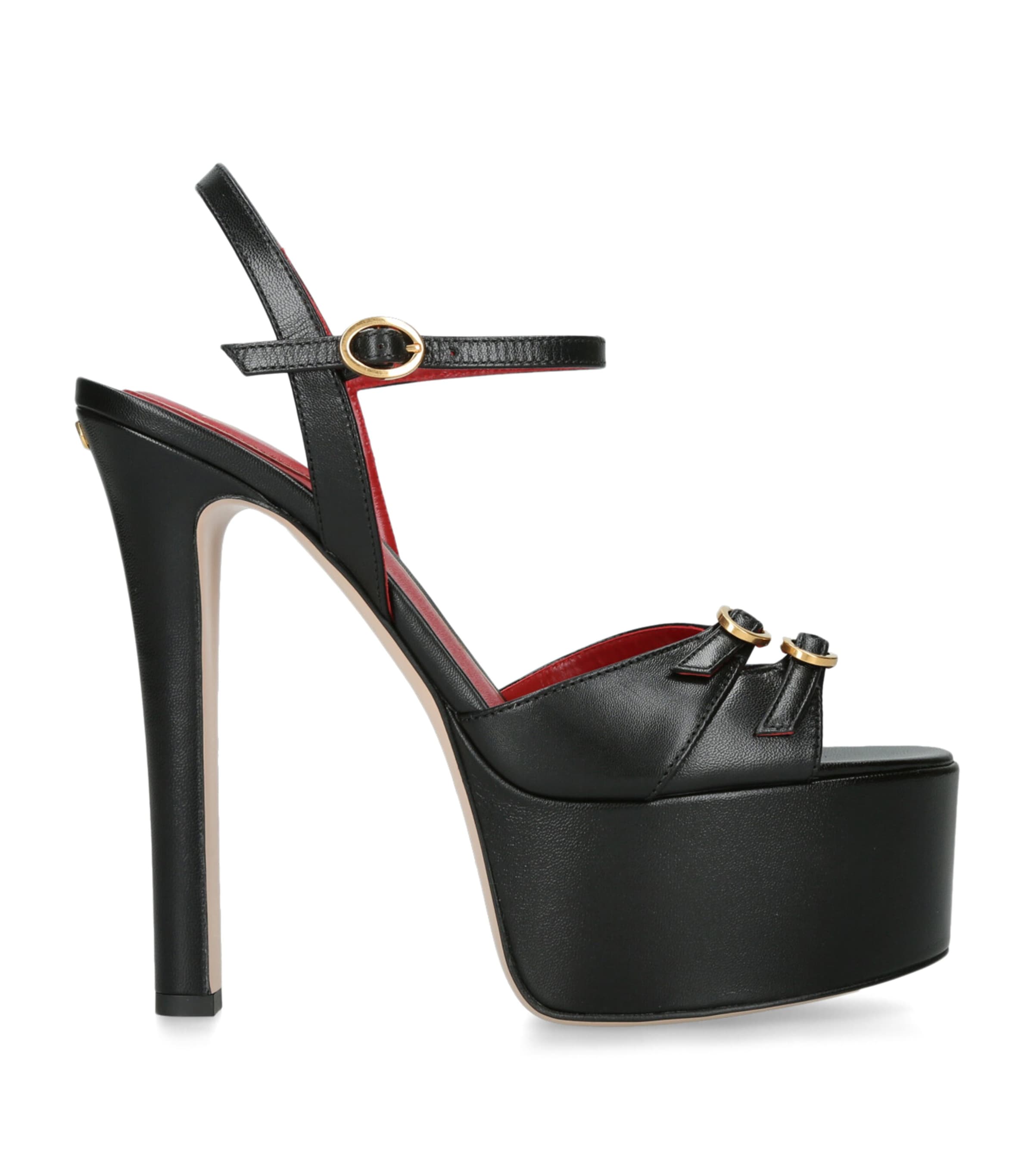 Valentino Garavani Leather Crasher Platform Heels 145 Black Image 1
