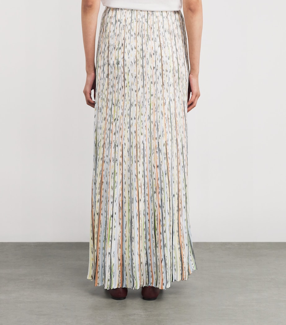 Lamé Embellished Maxi Skirt SMSMC LGHT ORNGE/GRN Image 4