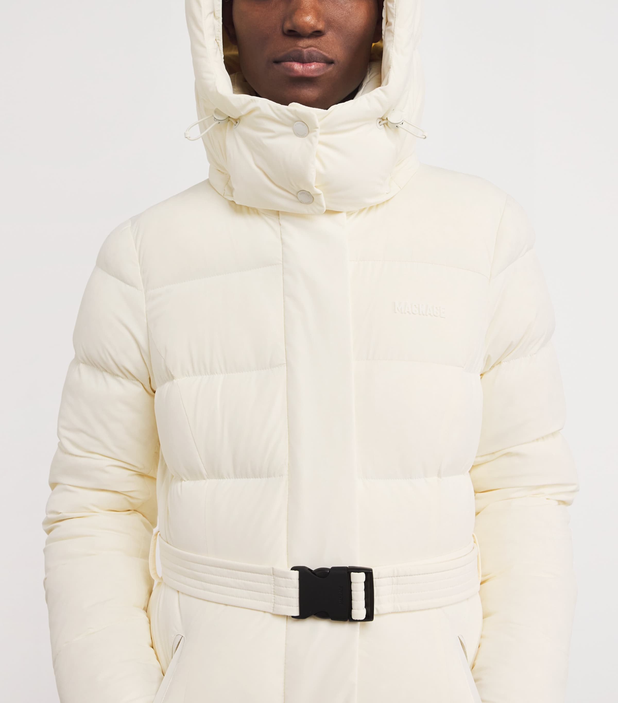 Calina-City Puffer Coat C0253 CREAM Image 6