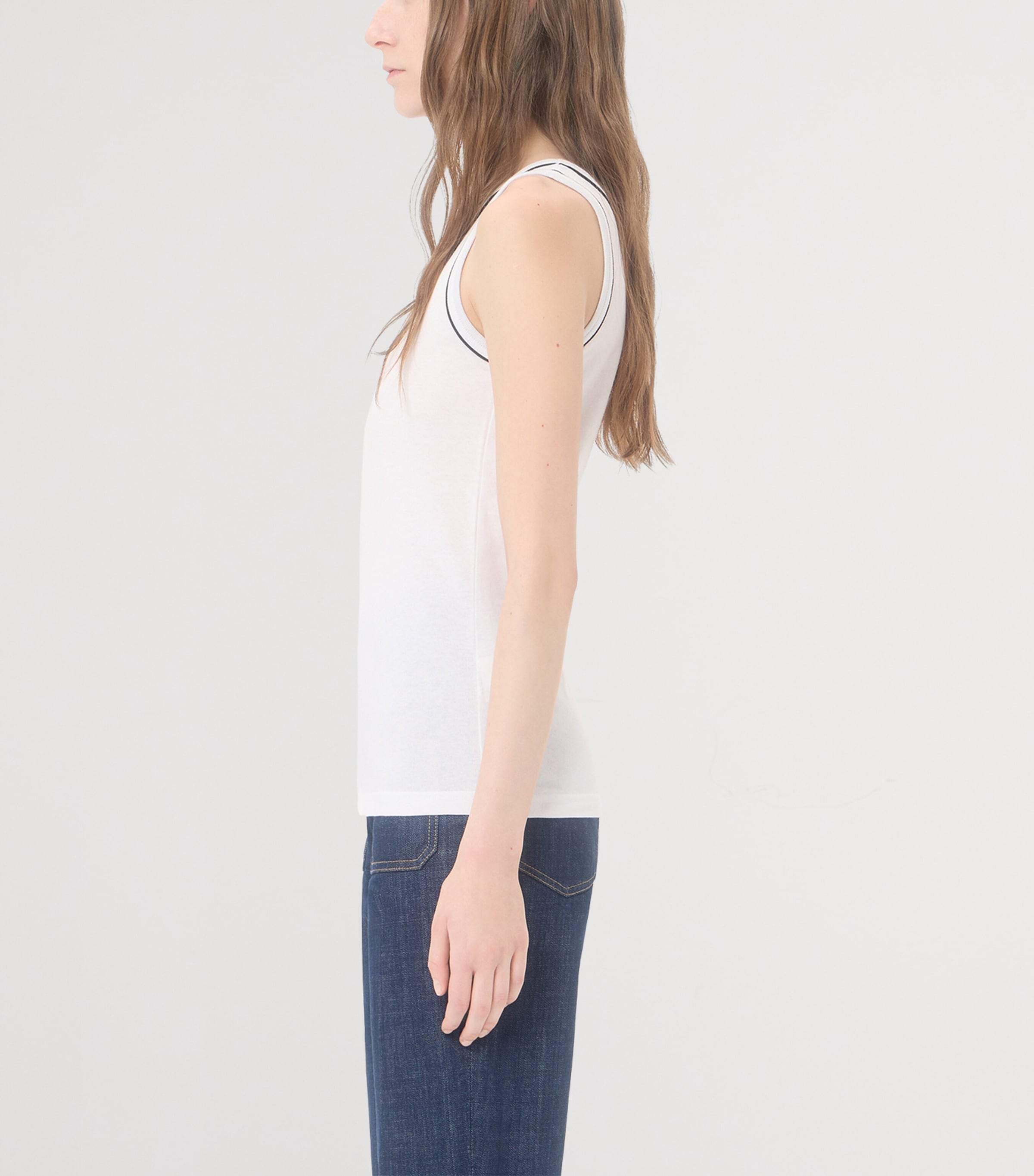 Valentino Womens Cotton VLogo Tank Top Image 4