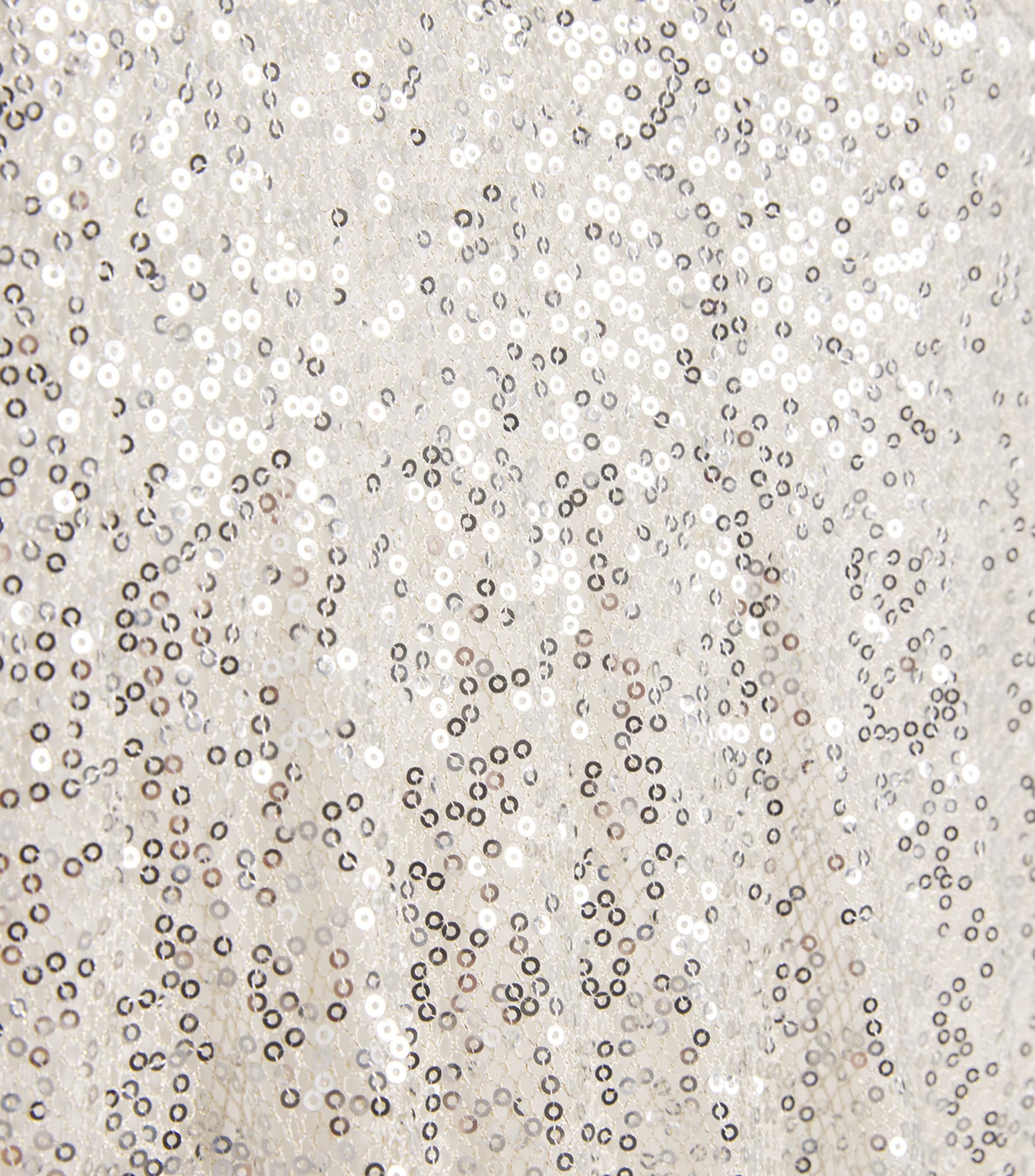 Fringe-Trim Sequinned Kaftan CHAMPAGNE Image 5