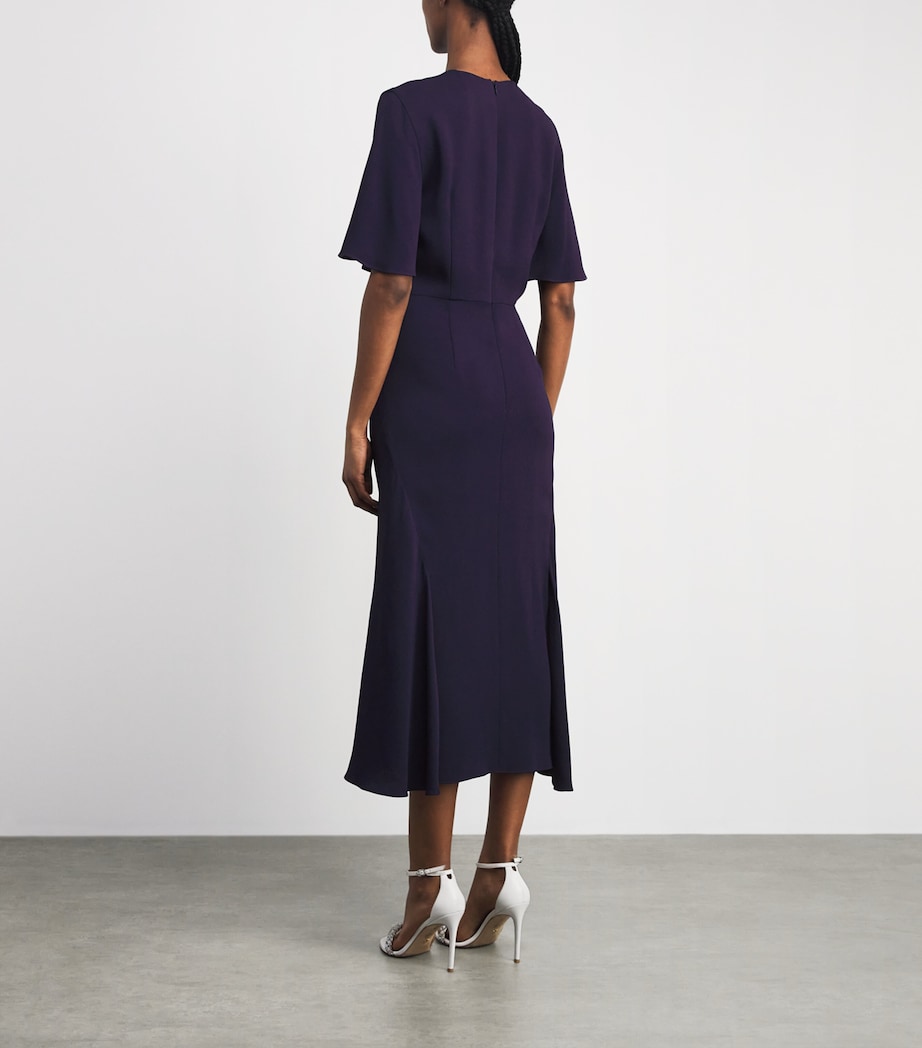 Erdem Womens Crystal-Embellished Midi Tunic Dress Midnight Image 4