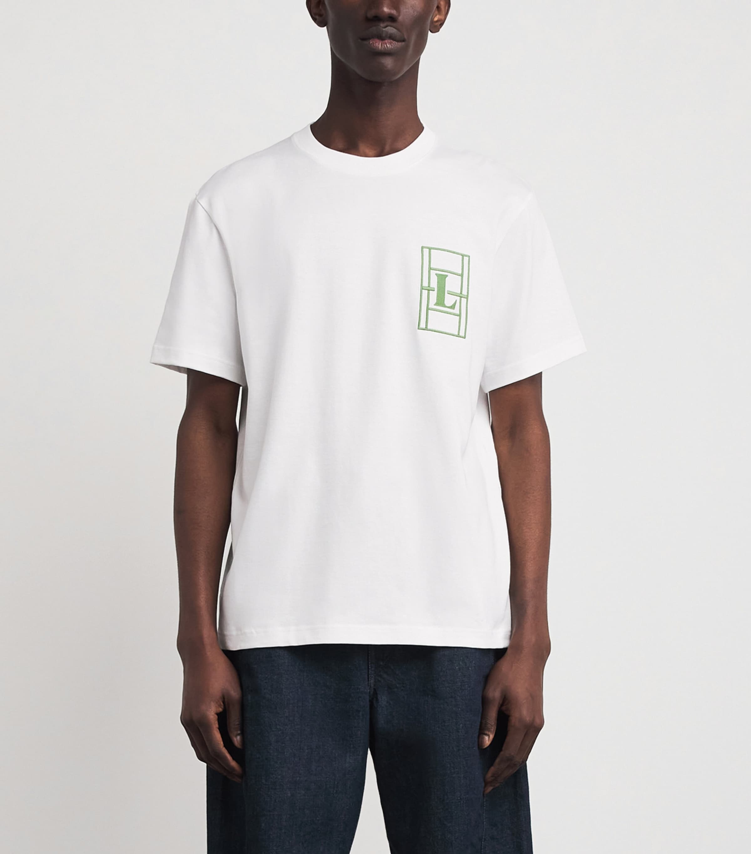 Lacoste Mens Cotton Jersey Tennis-Embroidered T-Shirt White Image 4