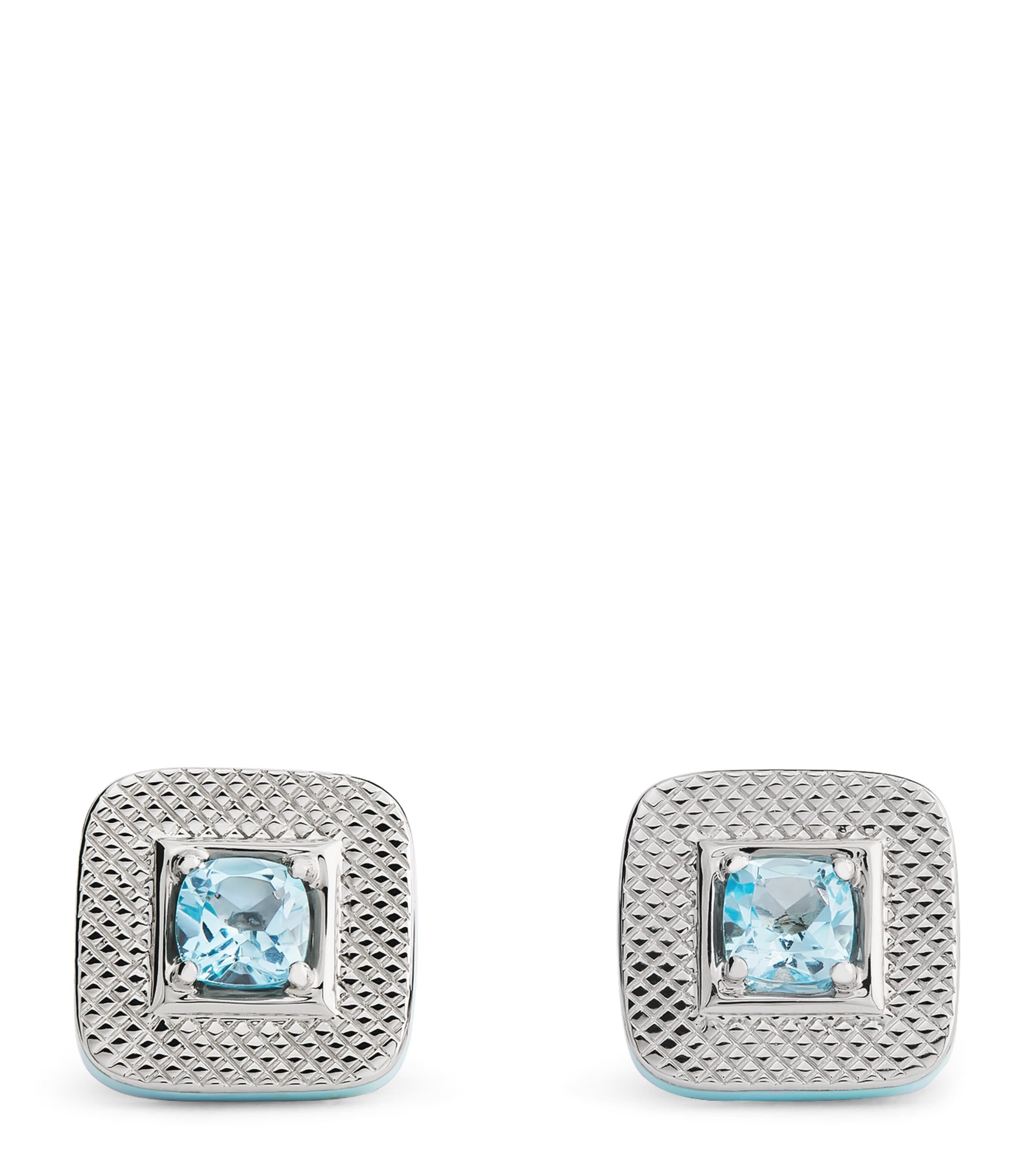 Tateossian Sterling Silver Reffrato Cufflinks In Metallic