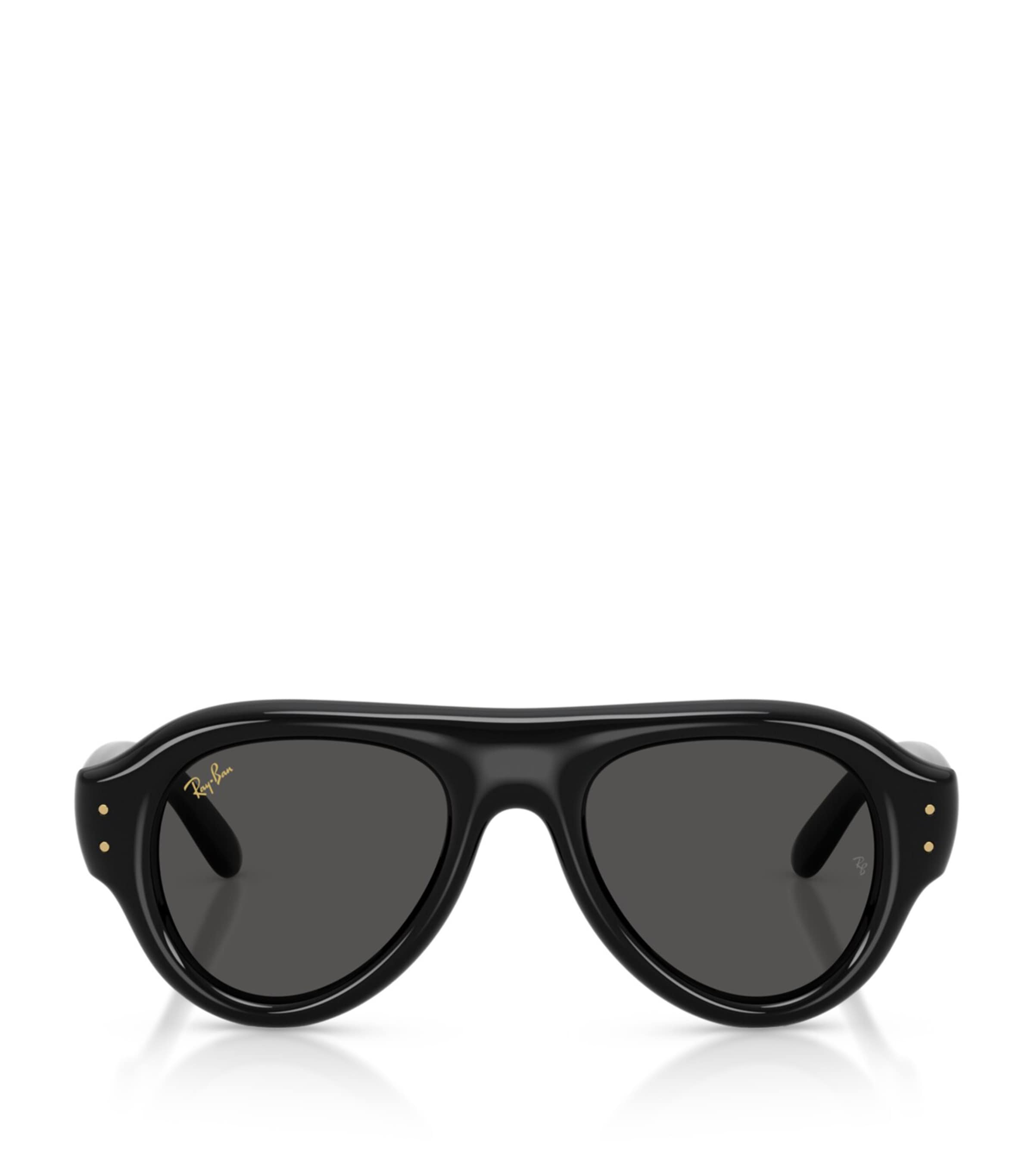 Ray-Ban Aviator Puffer Sunglasses Black Image 1