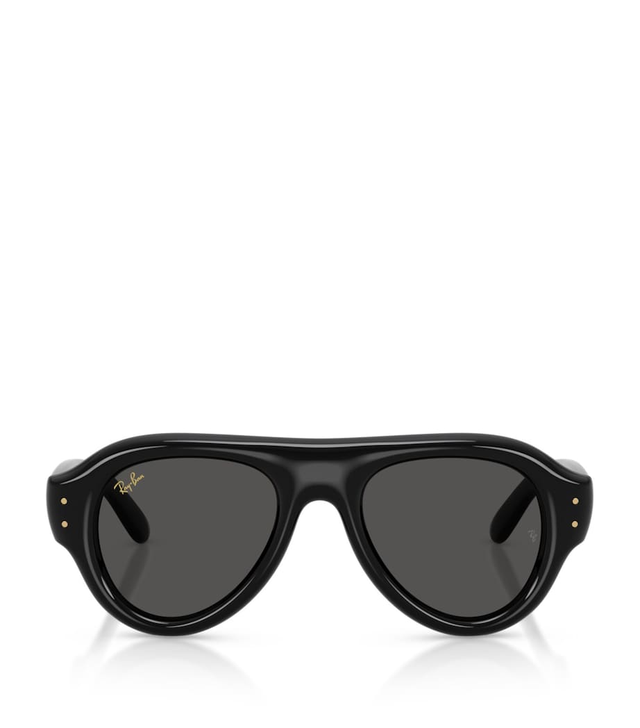 Ray-Ban Aviator Puffer Sunglasses Black Image 1
