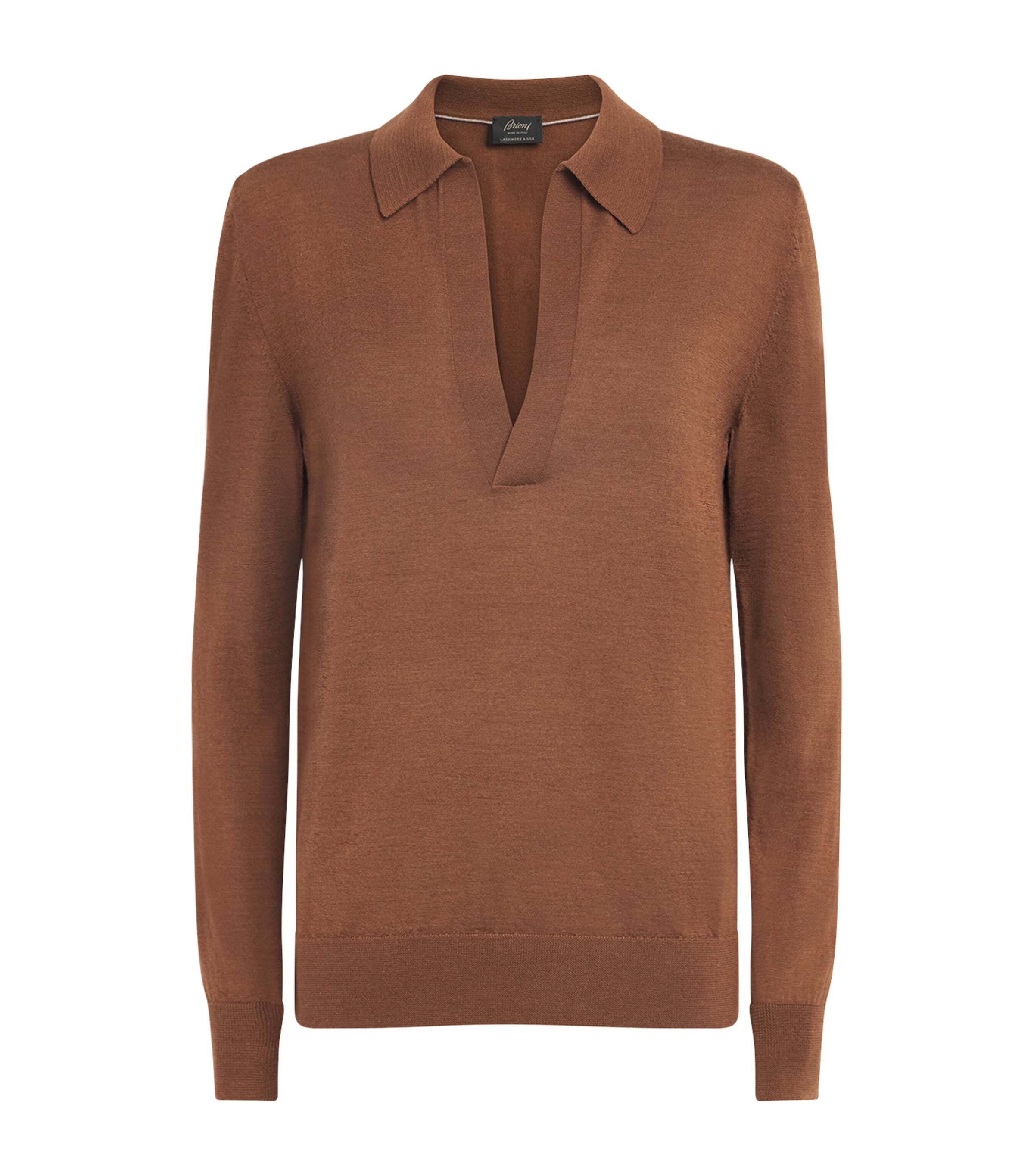 Brioni Womens Cashmere-Silk V-Neck Sweater Image 1