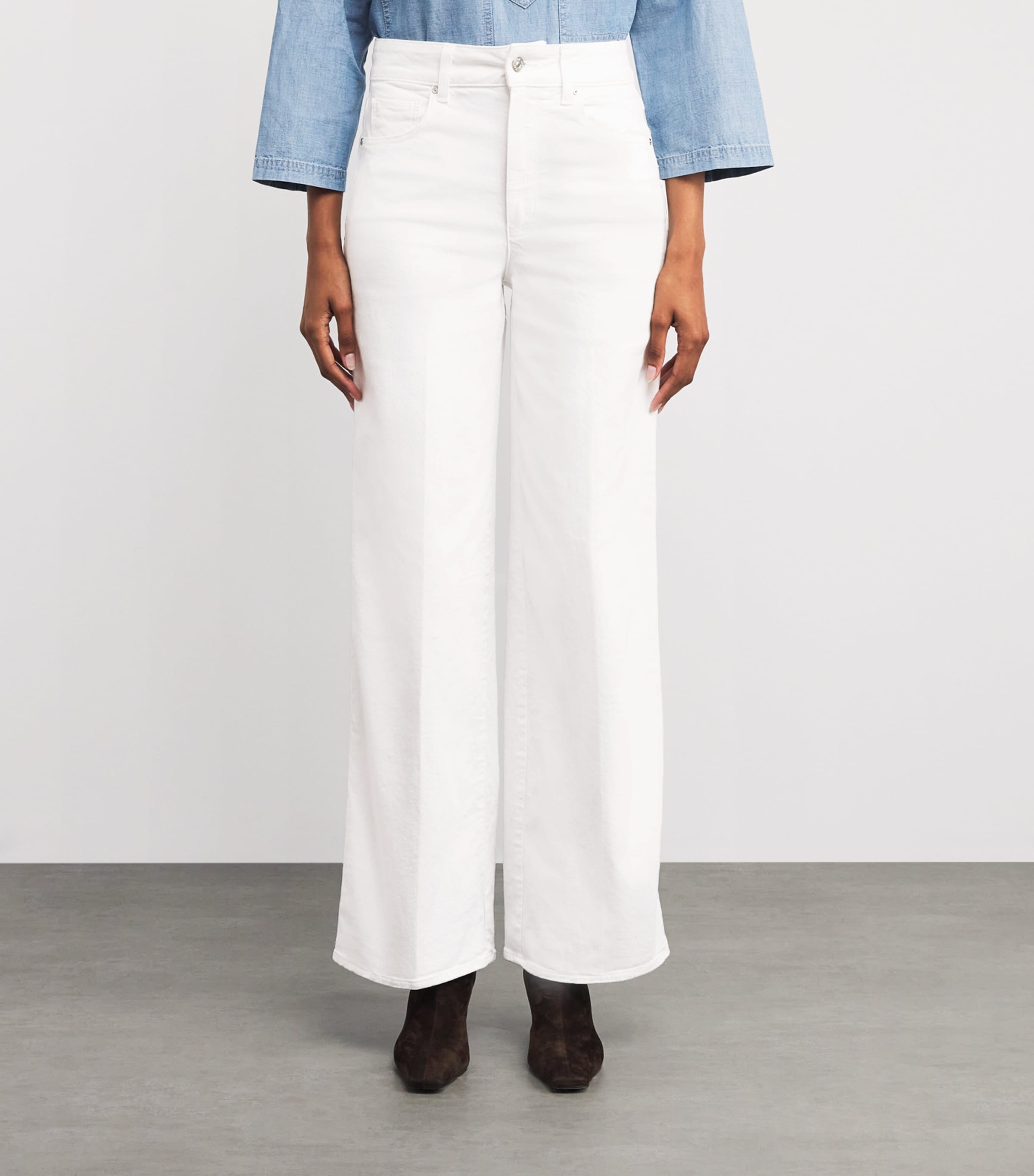 Sasha Wide-Leg Jeans CRISP WHITE Image 3
