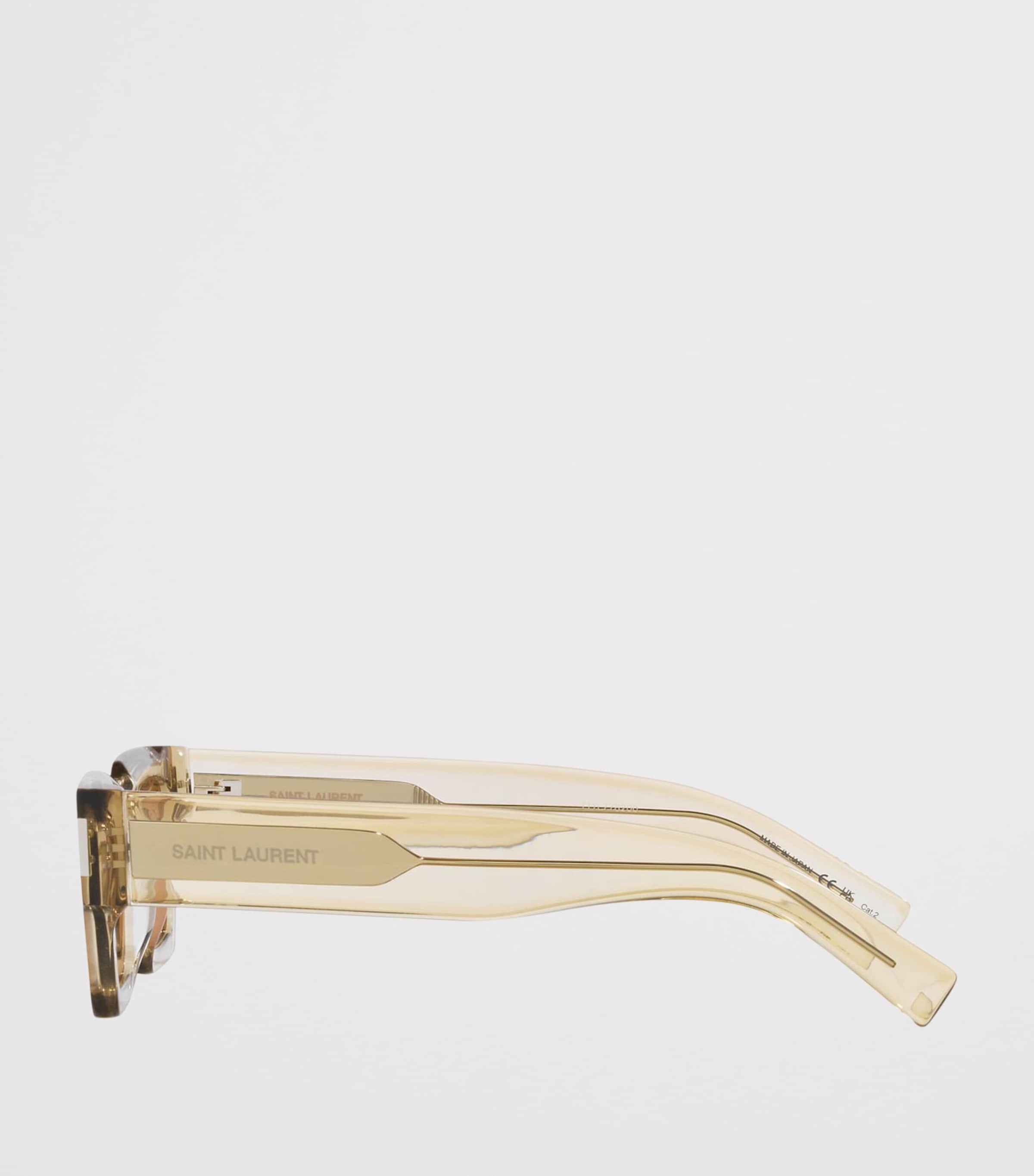 Saint Laurent SL 572 Rectangular Sunglasses Yellow Image 3