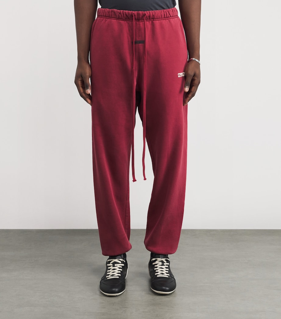 Cuffed Logo Sweatpants CRIMSON Image 3