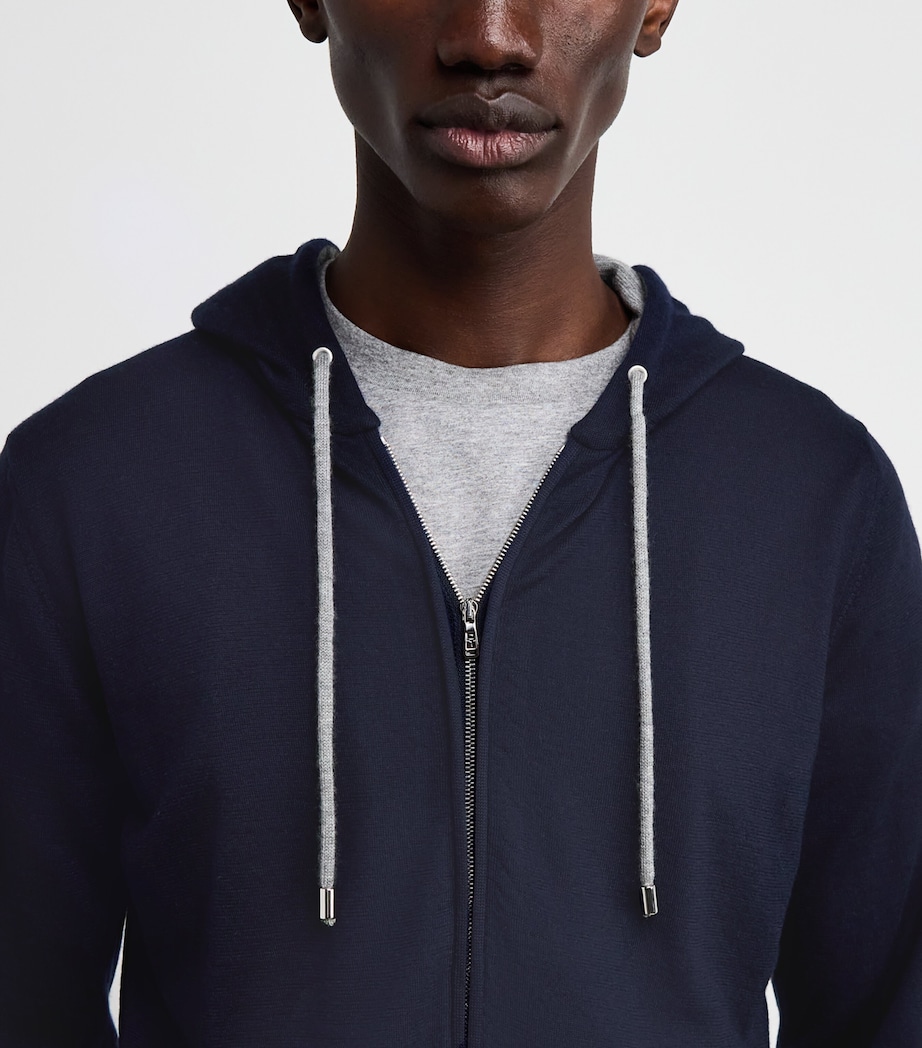 Cashmere Hoodie D.8 + D.13-NAVY Image 6