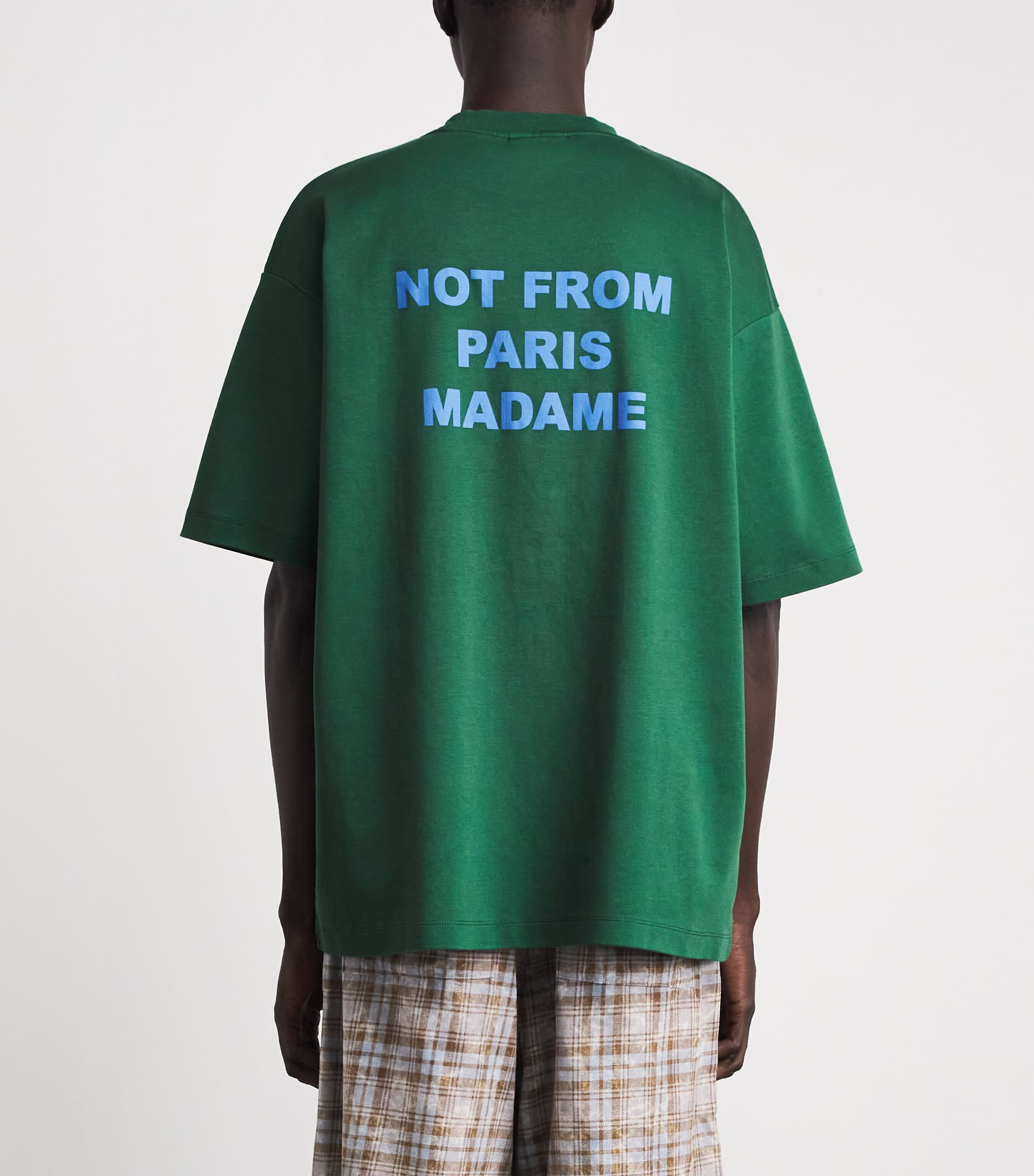 Drôle de Monsieur Mens Cotton Slogan T-Shirt Eden Green Image 5