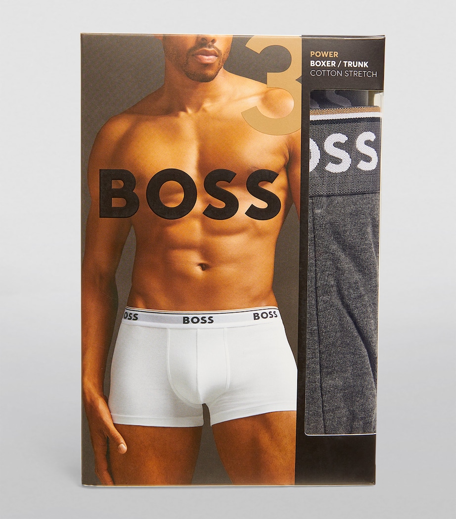 Stretch-Cotton Logo Trunks (Pack of 3) 061/GREY MULTI Image 4