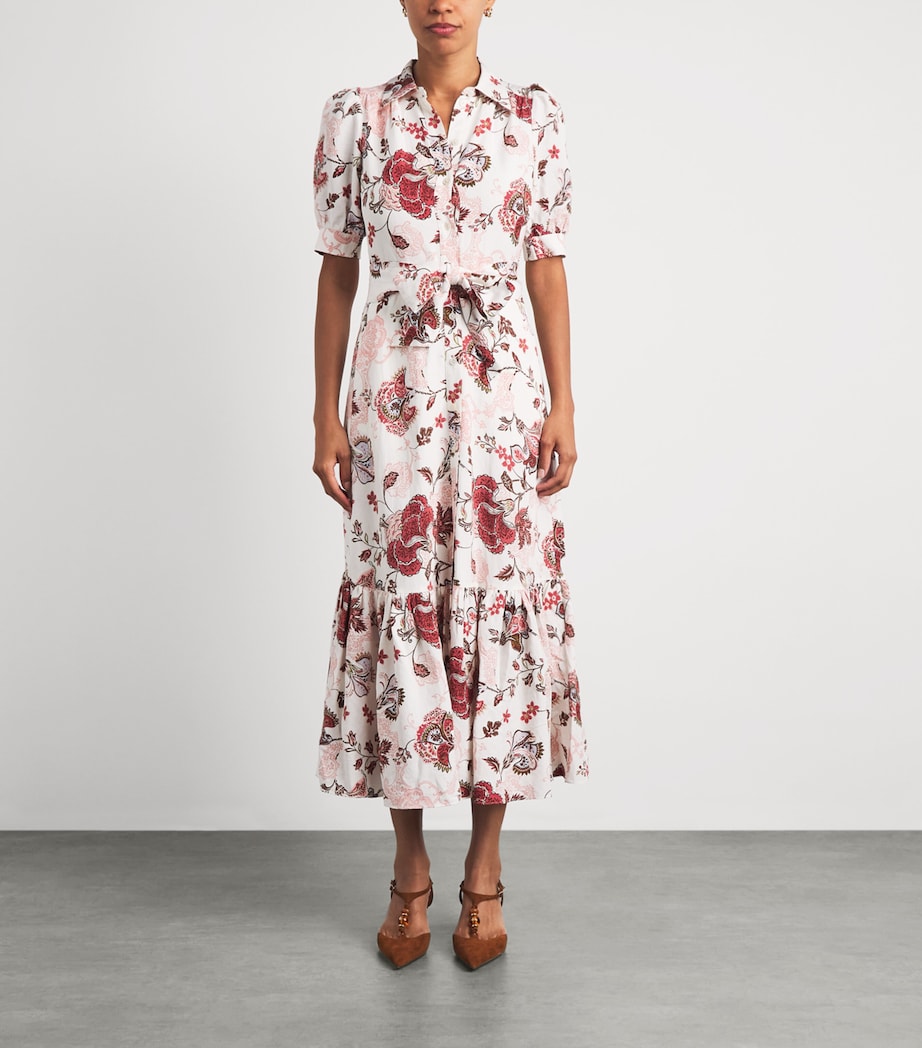 ME+EM Womens Floral Print Maxi Dress Light Cream/multi Image 4