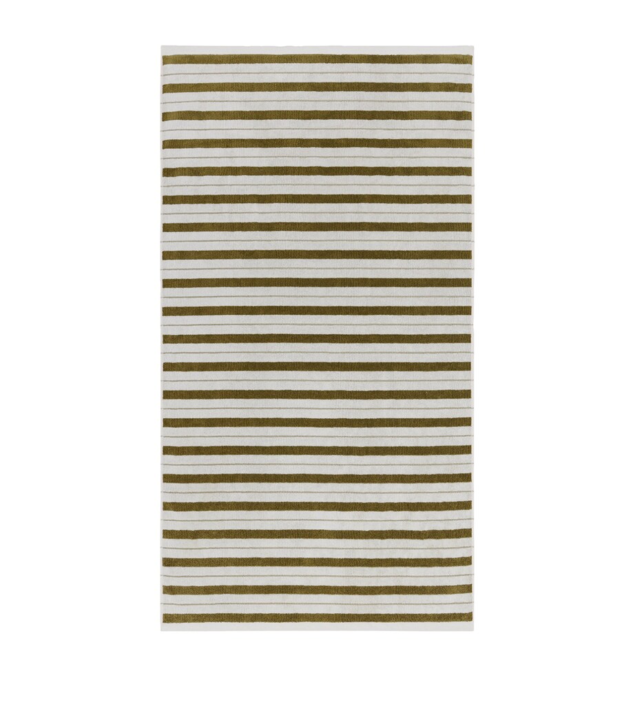 BAINA Organic Cotton Madison Bath Sheet (90cm x 170cm) Caper / Chalk Image 2