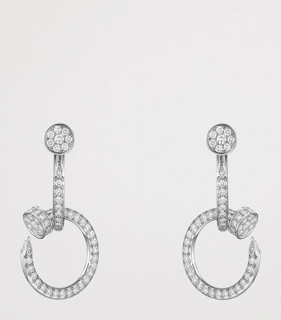 White Gold and Diamond Juste un Clou Earrings WHITE GOLD Image 2