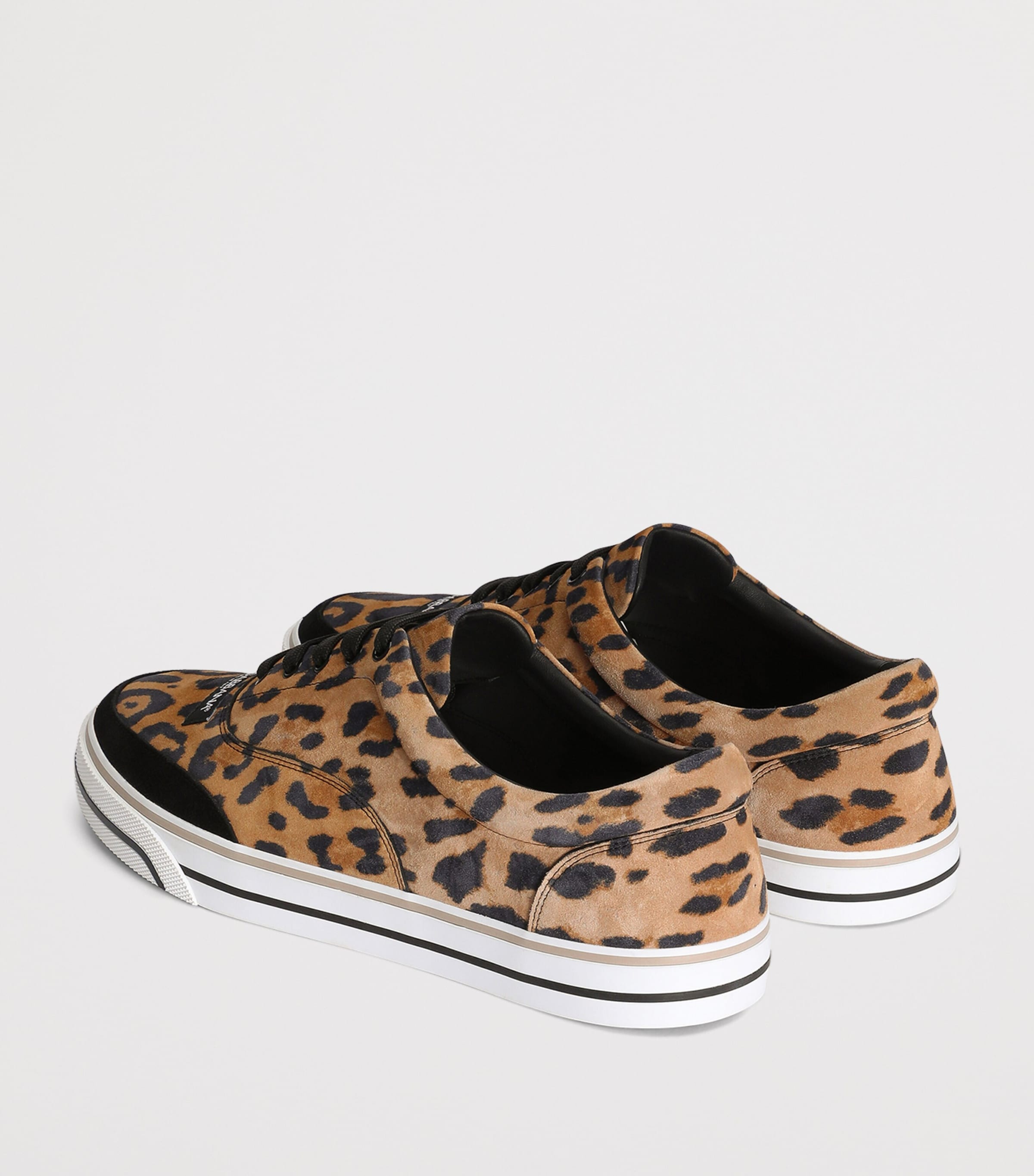 Dolce&Gabbana Leather Leopard Print Sailing Sneakers Haalm Leo Image 3