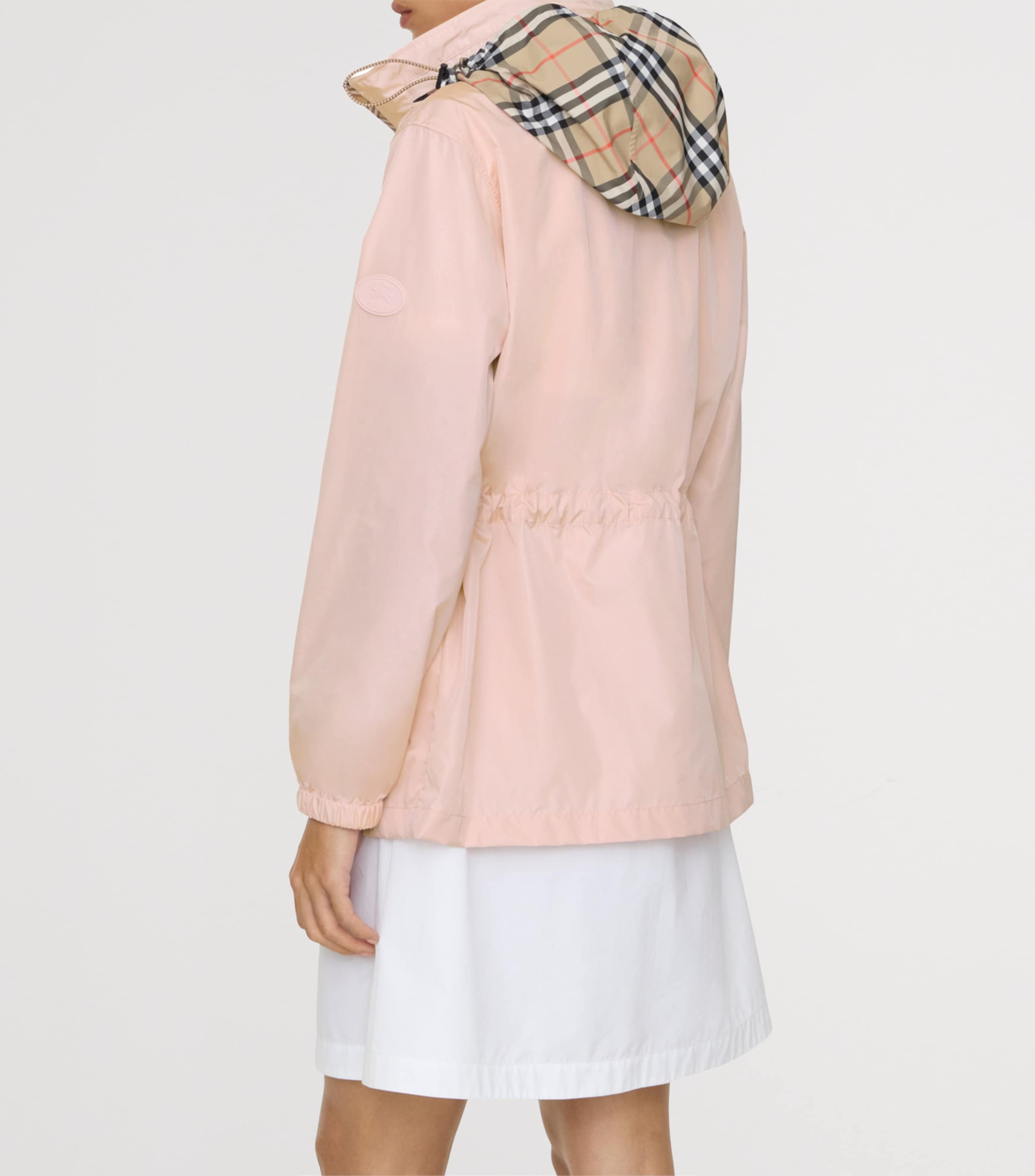 Check Relaxed Parka BOUQUET PINK Image 3