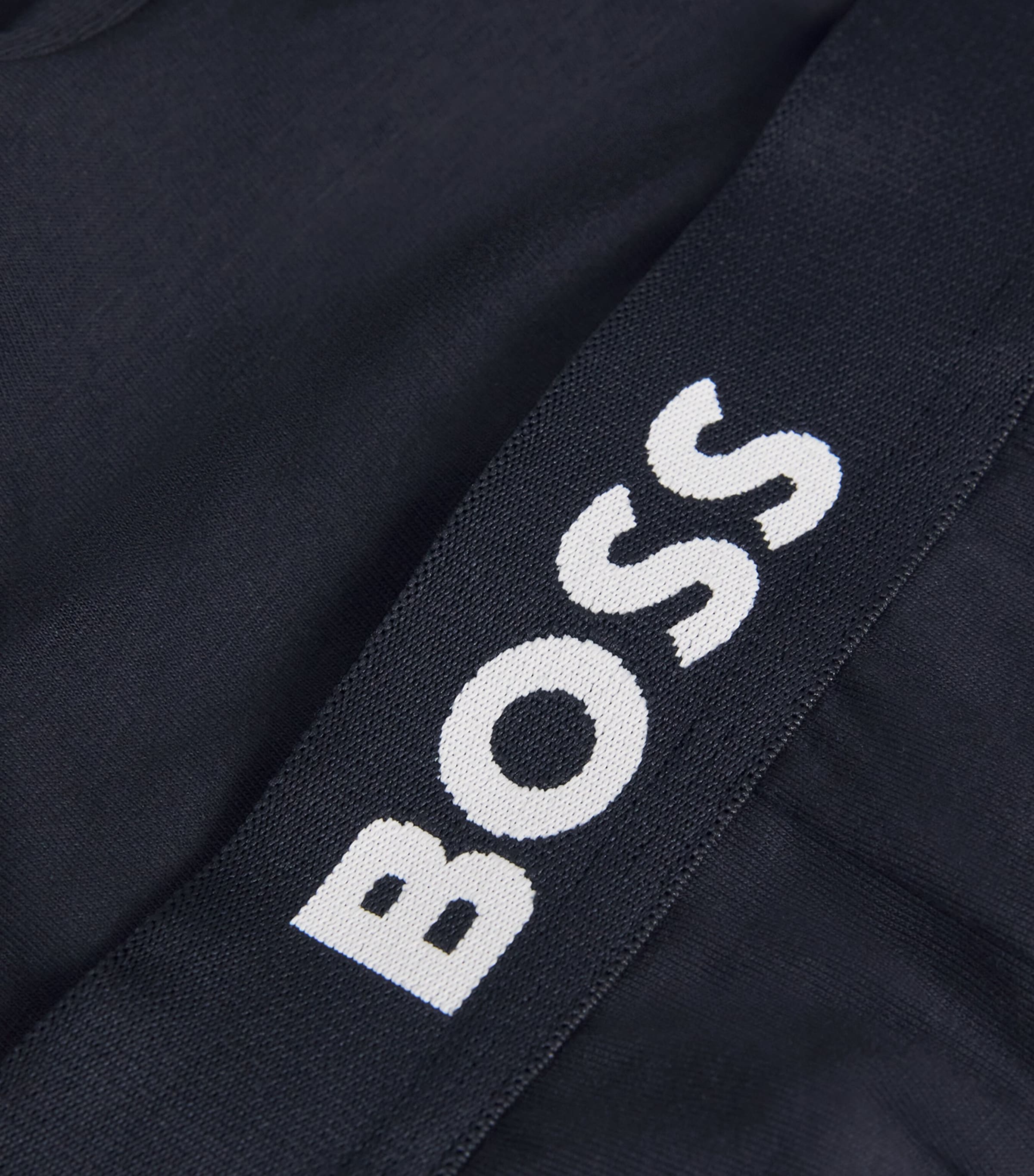 Organic Cotton Stretch Boxer Briefs (Pack of 3) 001-BLACK Image 3