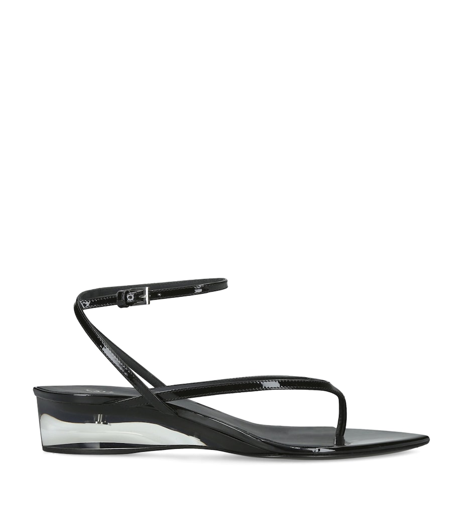 Alaïa Clear Tongs Wedge Sandals 30 Black Image 1