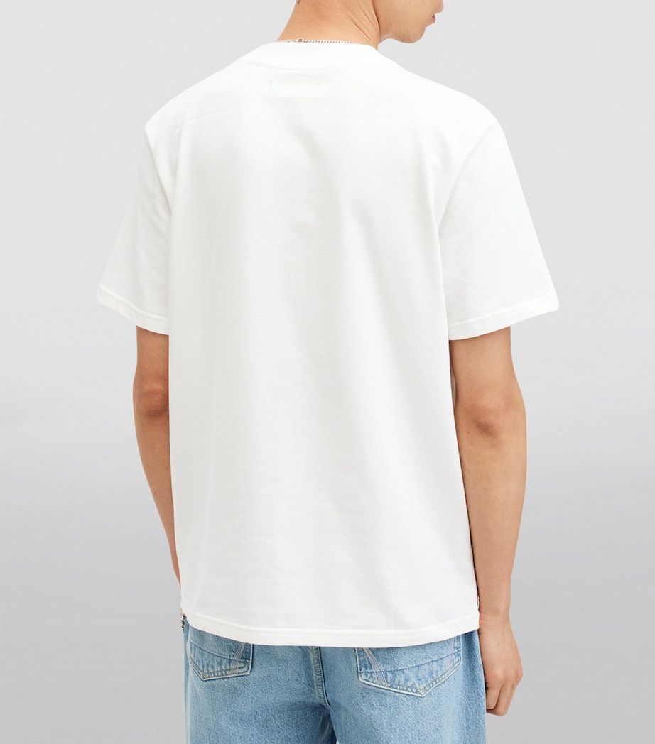 AllSaints Mens Organic Cotton Nero T-Shirt Chalk White Image 4