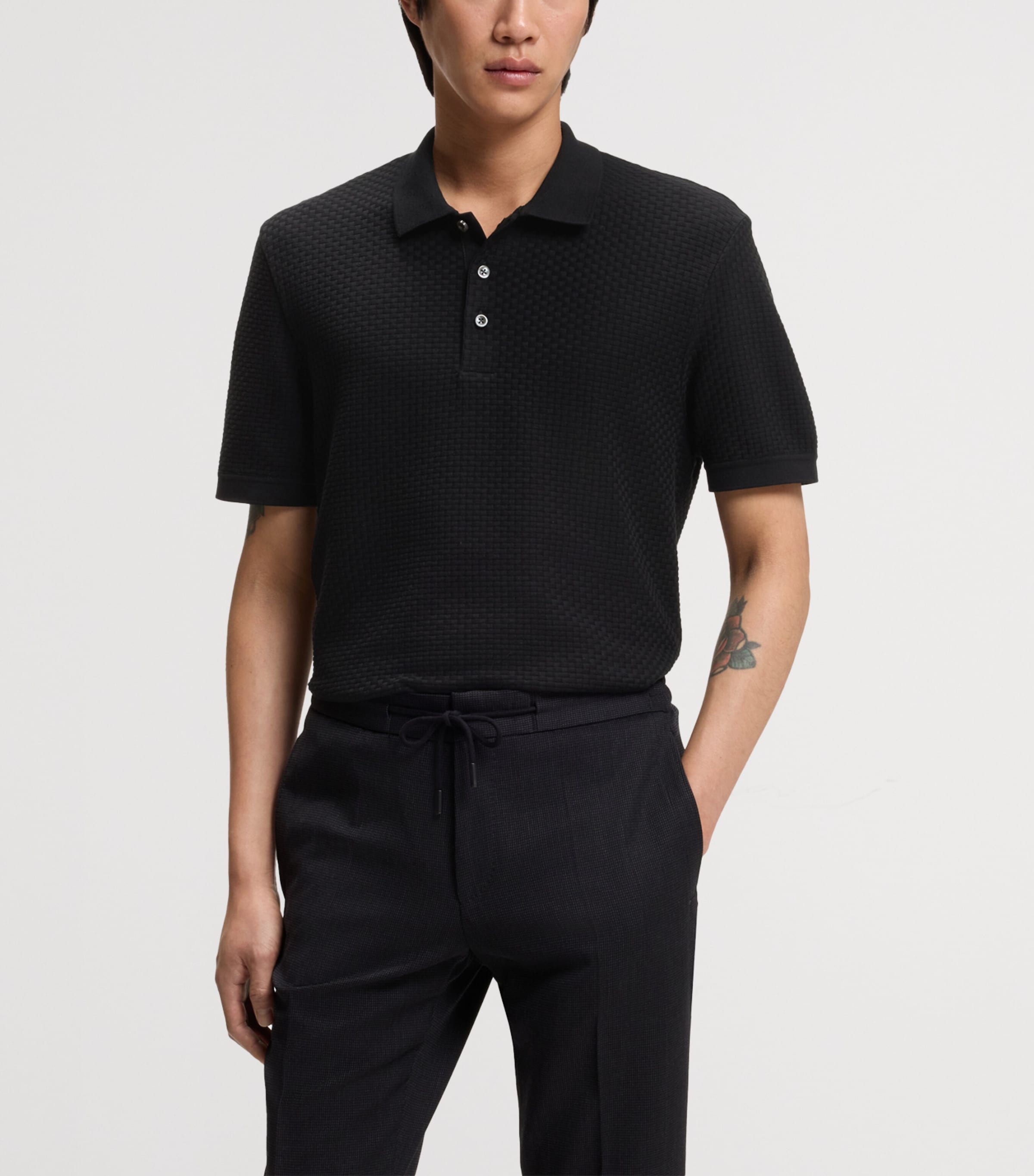 BOSS Mens Cotton Polo Shirt Image 2