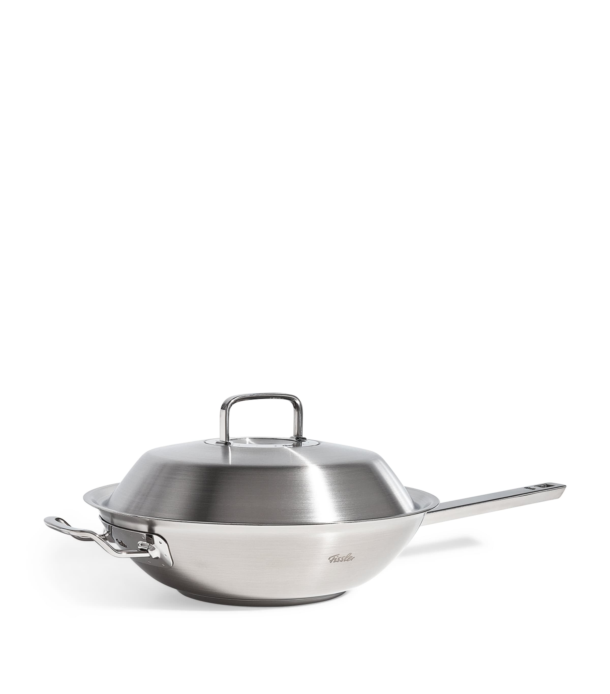 Fissler Original-profi Collection Stainless Steel 12" Wok With Lid In Metallic